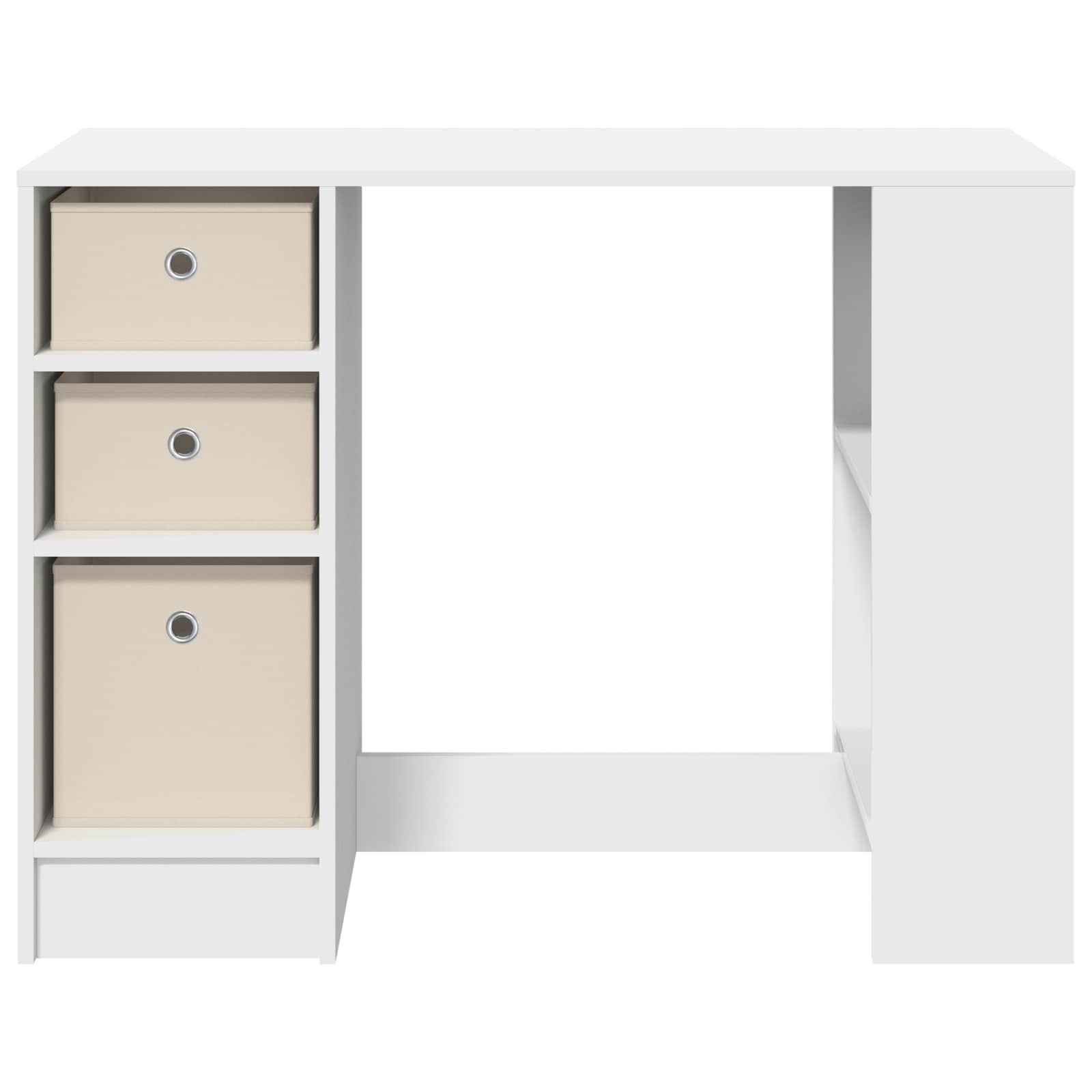 Bureau met lade met plank Wit 100 x 40 x 75 cm Bewerkt hout is nu te koop bij PeponiXL, paradijselijk wonen!