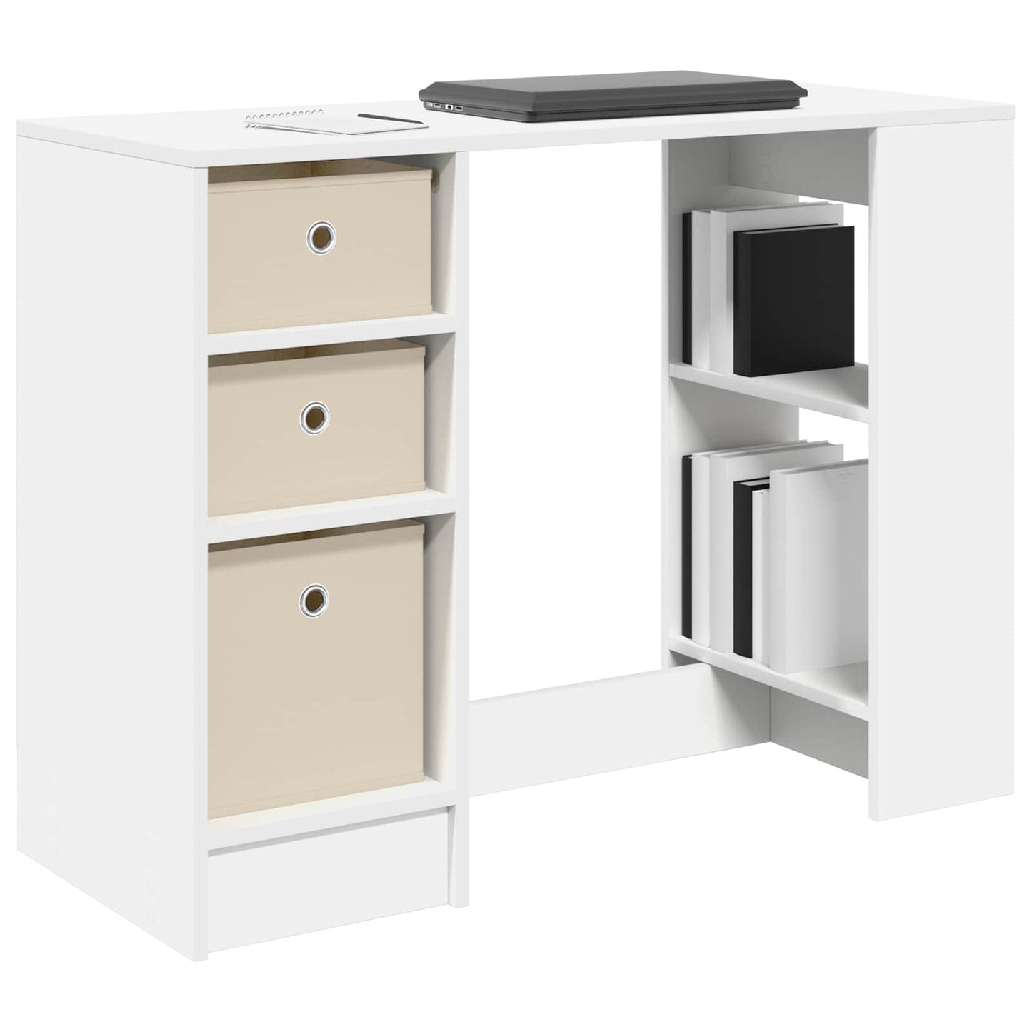 Bureau met lade met plank Wit 100 x 40 x 75 cm Bewerkt hout is nu te koop bij PeponiXL, paradijselijk wonen!