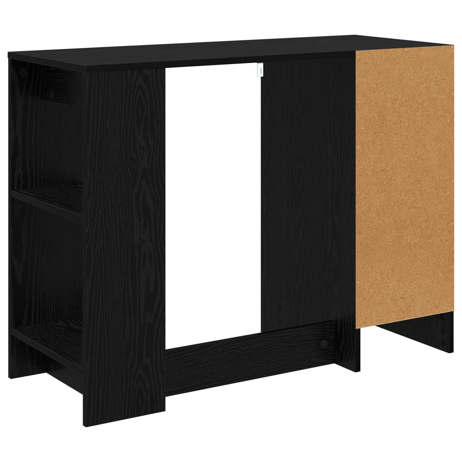 Bureau met lade Zwart Eiken 100 x 40 x 75 cm Bewerkt hout is nu te koop bij PeponiXL, paradijselijk wonen!