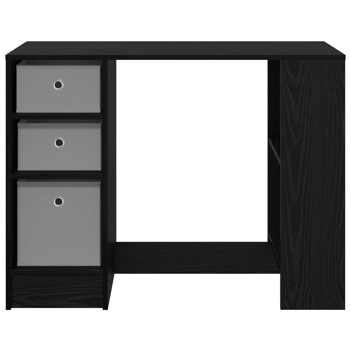 Bureau met lade Zwart Eiken 100 x 40 x 75 cm Bewerkt hout is nu te koop bij PeponiXL, paradijselijk wonen!