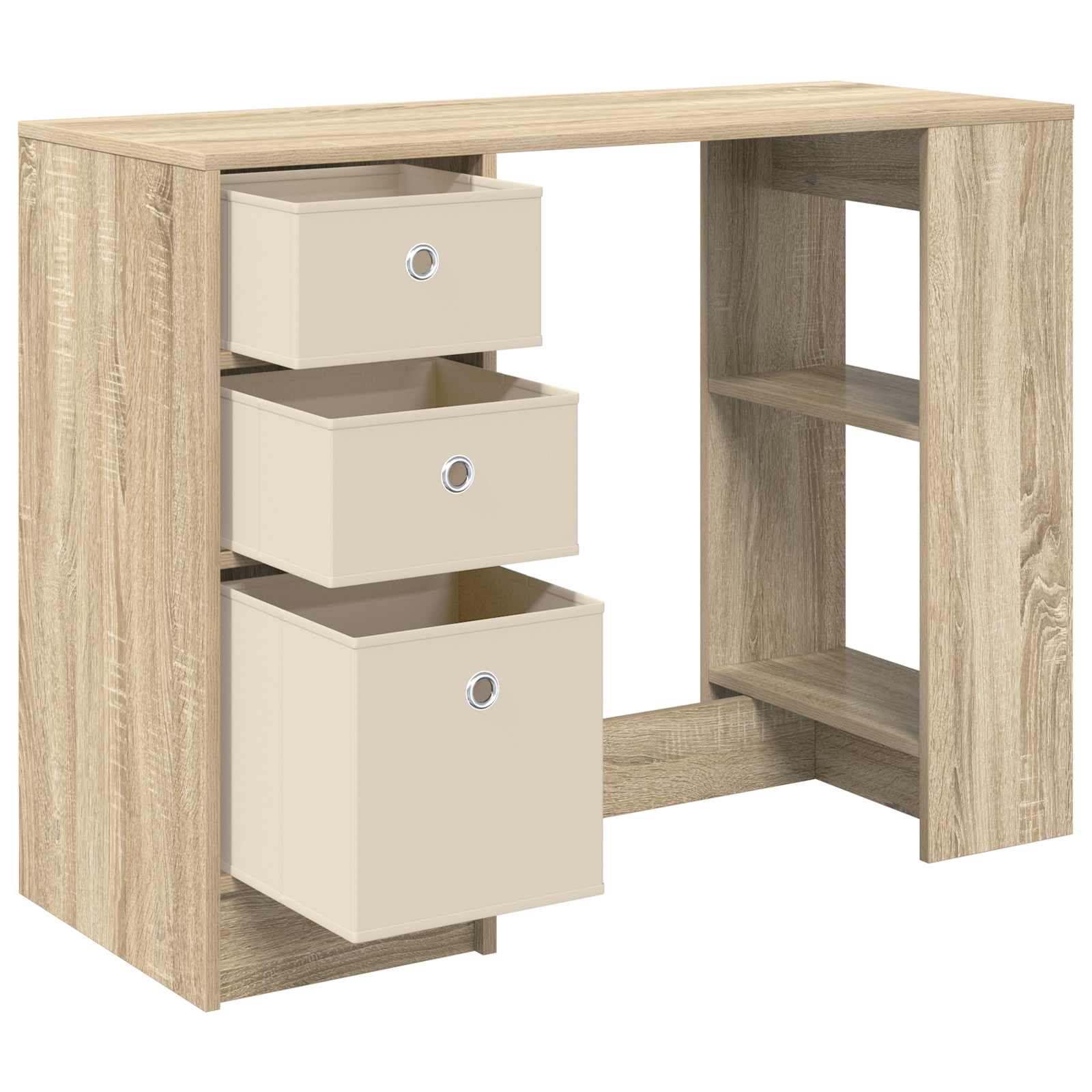 Bureau met lade Sonoma Eiken 100 x 40 x 75 cm Bewerkt hout is nu te koop bij PeponiXL, paradijselijk wonen!