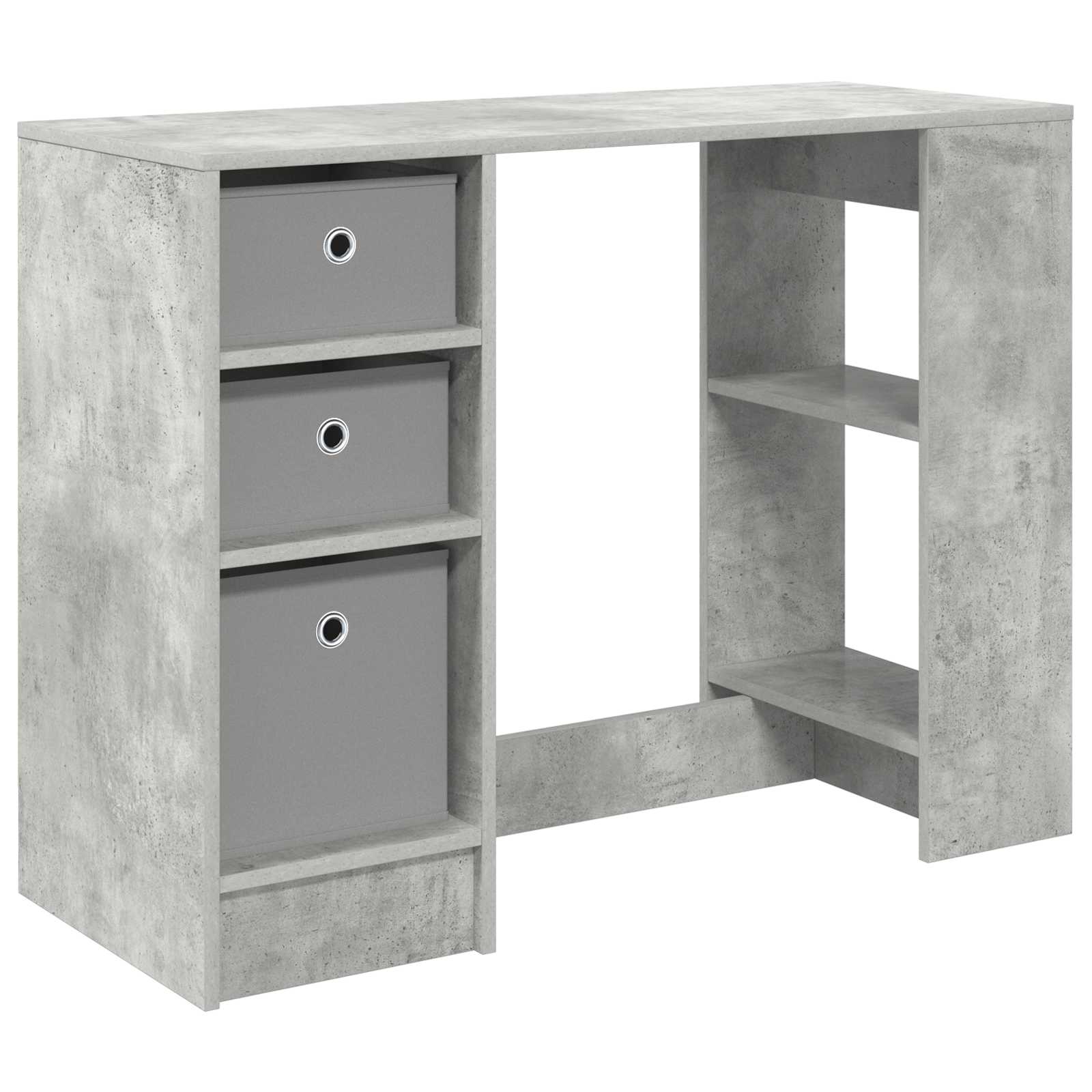 Bureau met lade Beton Grijs 100 x 40 x 75 cm Bewerkt hout is nu te koop bij PeponiXL, paradijselijk wonen!