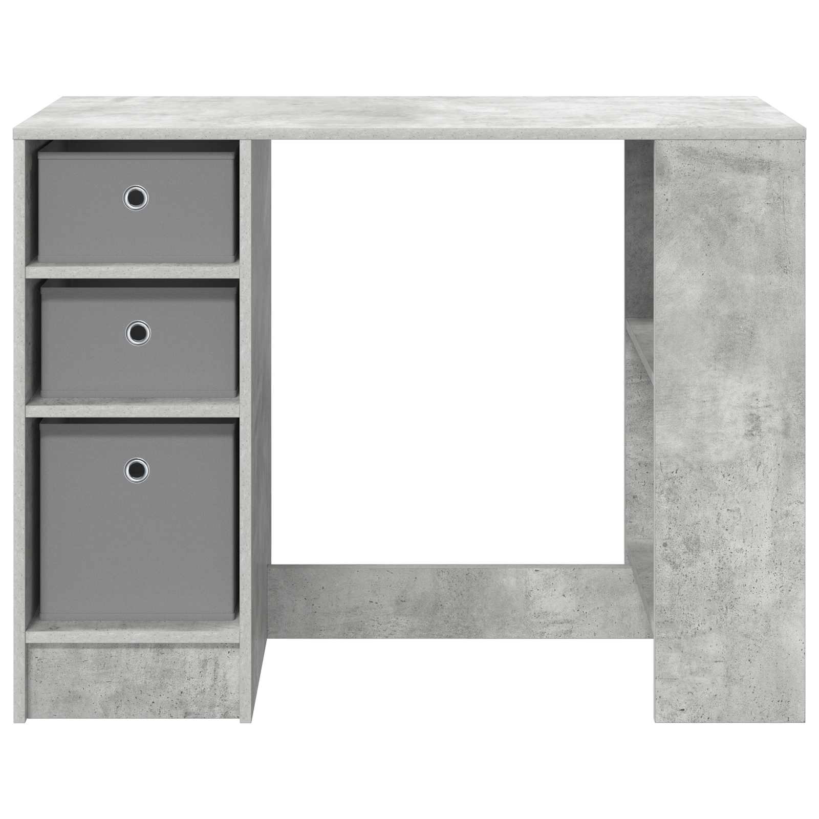 Bureau met lade Beton Grijs 100 x 40 x 75 cm Bewerkt hout is nu te koop bij PeponiXL, paradijselijk wonen!
