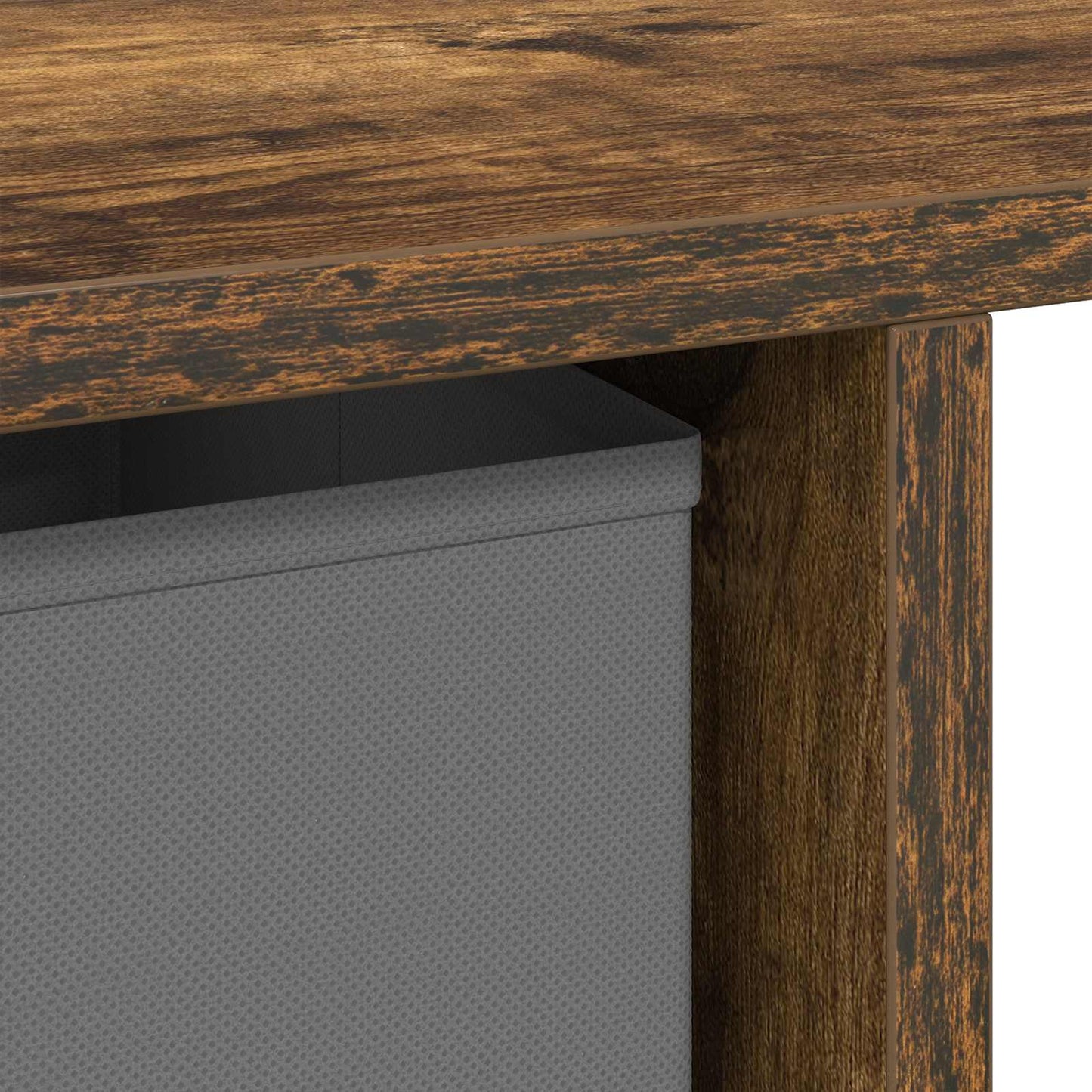 Bureau met lade Gerookt eiken 100 x 40 x 75 cm Bewerkt hout is nu te koop bij PeponiXL, paradijselijk wonen!