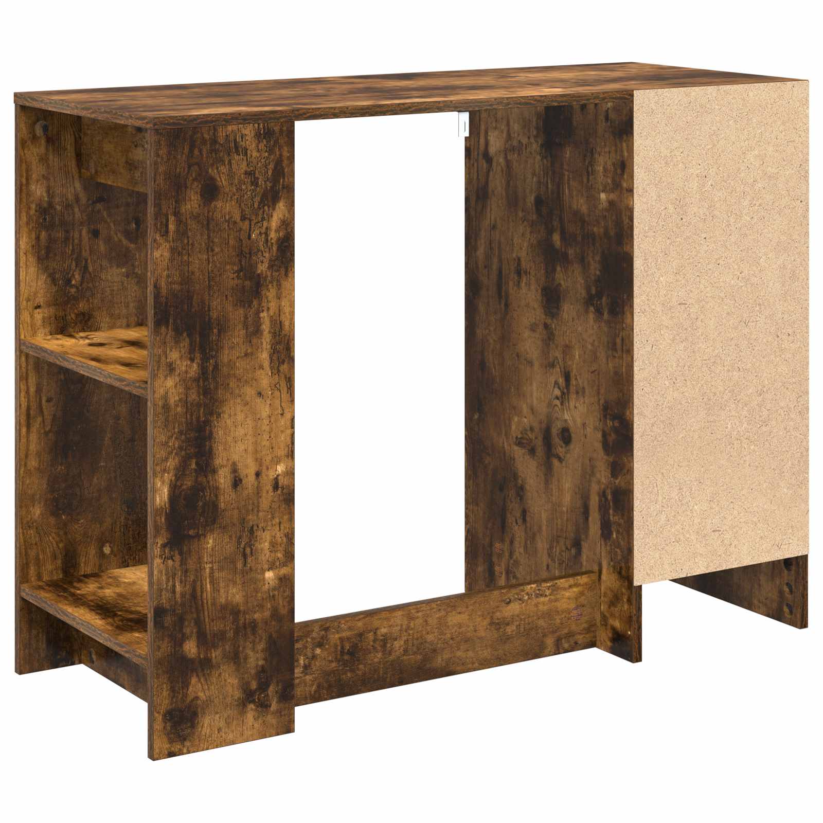 Bureau met lade Gerookt eiken 100 x 40 x 75 cm Bewerkt hout is nu te koop bij PeponiXL, paradijselijk wonen!