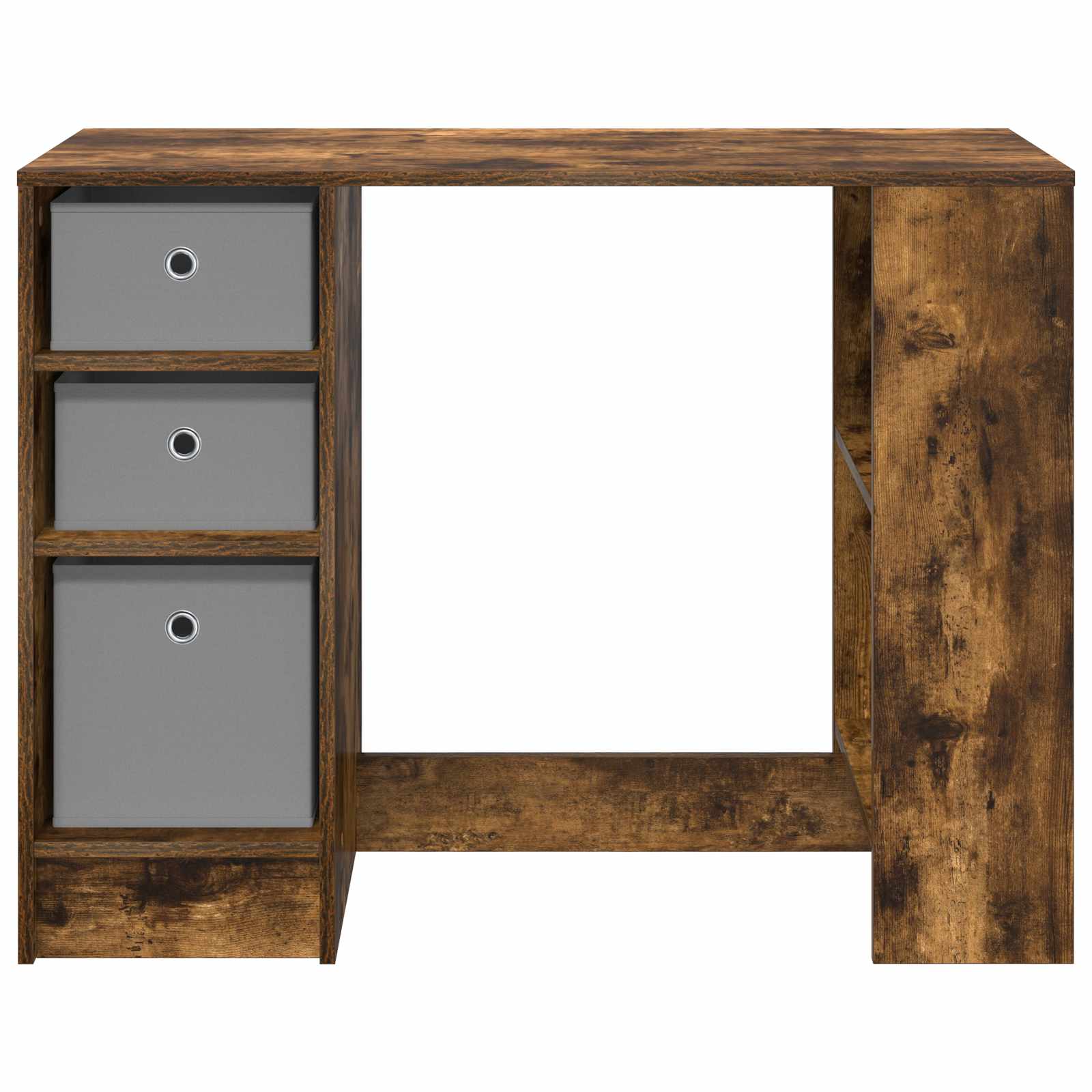 Bureau met lade Gerookt eiken 100 x 40 x 75 cm Bewerkt hout is nu te koop bij PeponiXL, paradijselijk wonen!