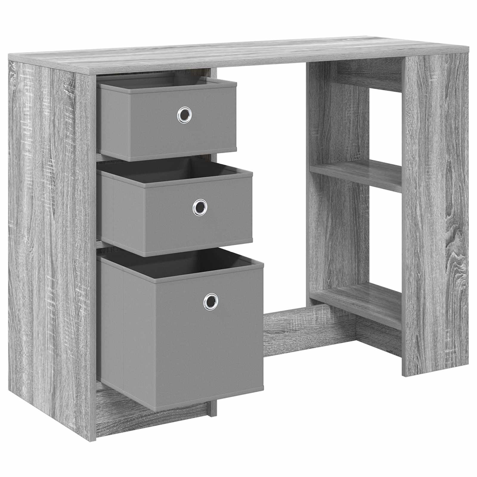 Bureau met lade Grijs Sonoma 100 x 40 x 75 cm Bewerkt hout is nu te koop bij PeponiXL, paradijselijk wonen!