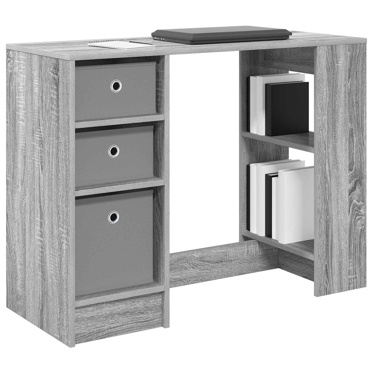Bureau met lade Grijs Sonoma 100 x 40 x 75 cm Bewerkt hout is nu te koop bij PeponiXL, paradijselijk wonen!