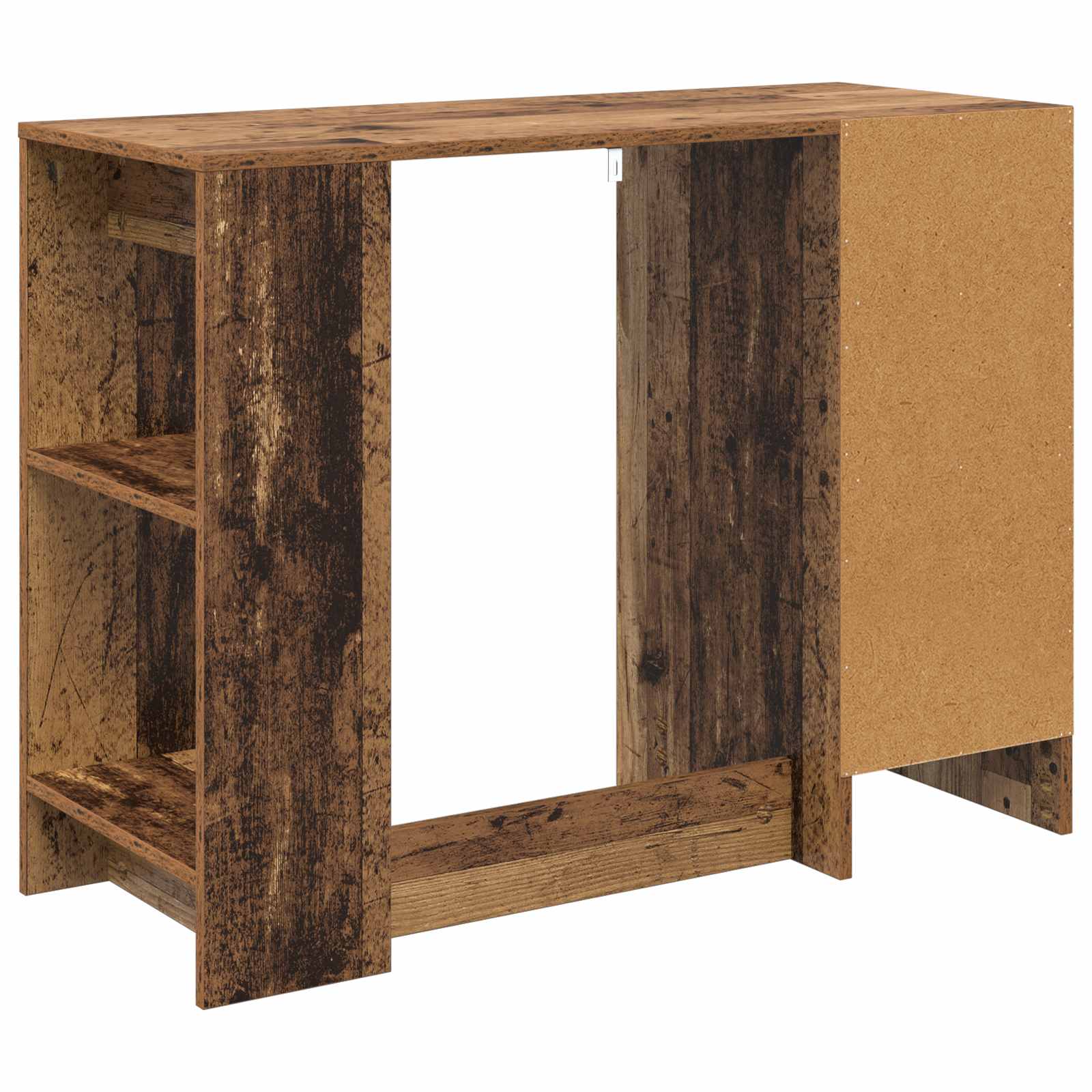 Bureau met lade met plank Oudhout 100 x 40 x 75 cm Bewerkt hout is nu te koop bij PeponiXL, paradijselijk wonen!
