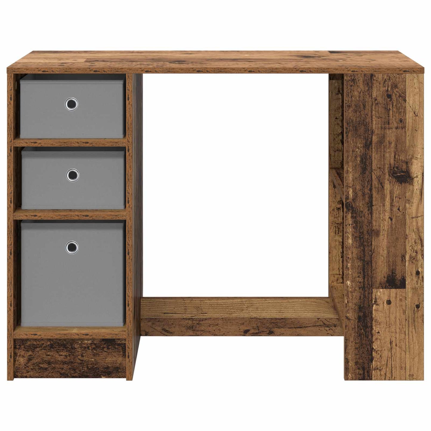 Bureau met lade met plank Oudhout 100 x 40 x 75 cm Bewerkt hout is nu te koop bij PeponiXL, paradijselijk wonen!