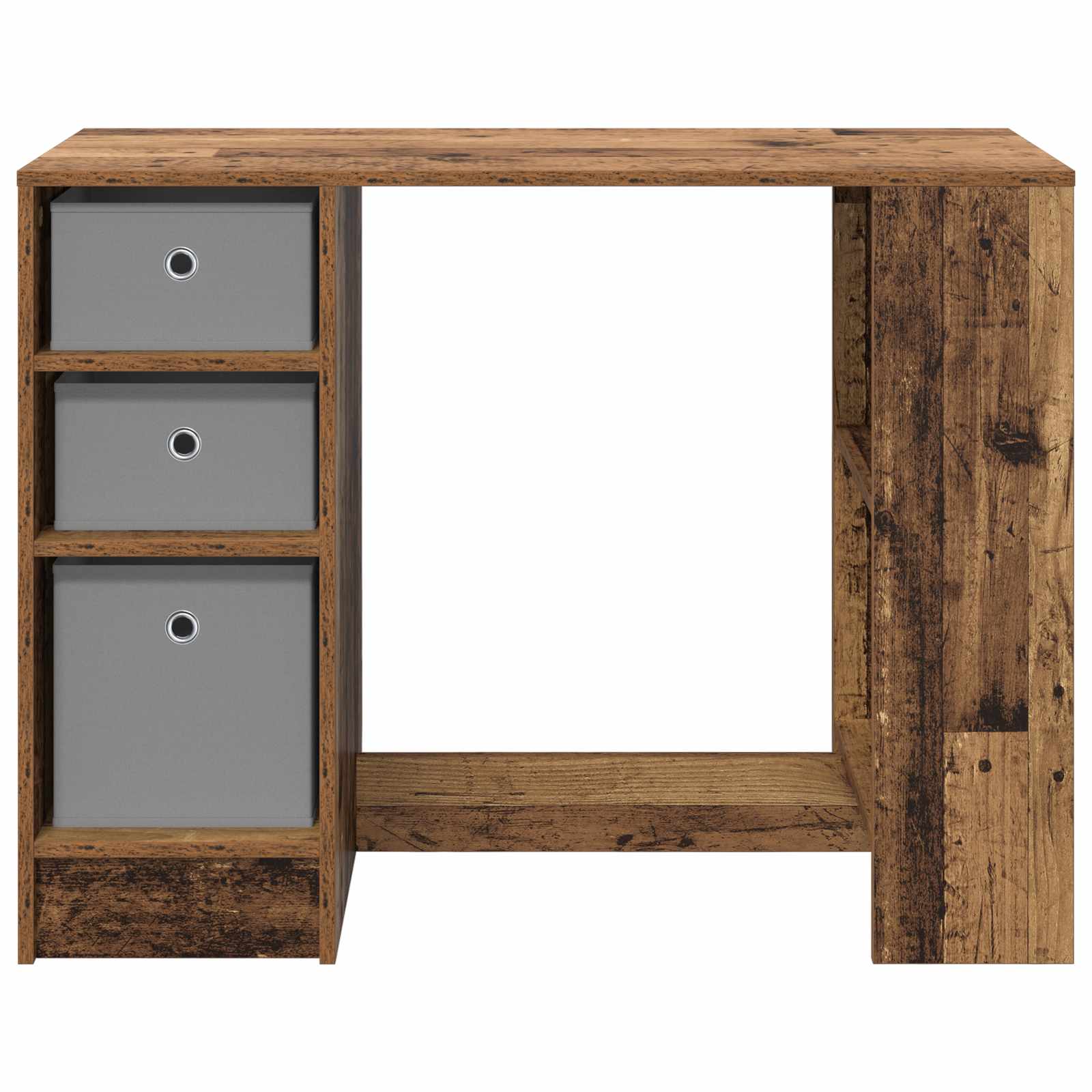 Bureau met lade met plank Oudhout 100 x 40 x 75 cm Bewerkt hout is nu te koop bij PeponiXL, paradijselijk wonen!