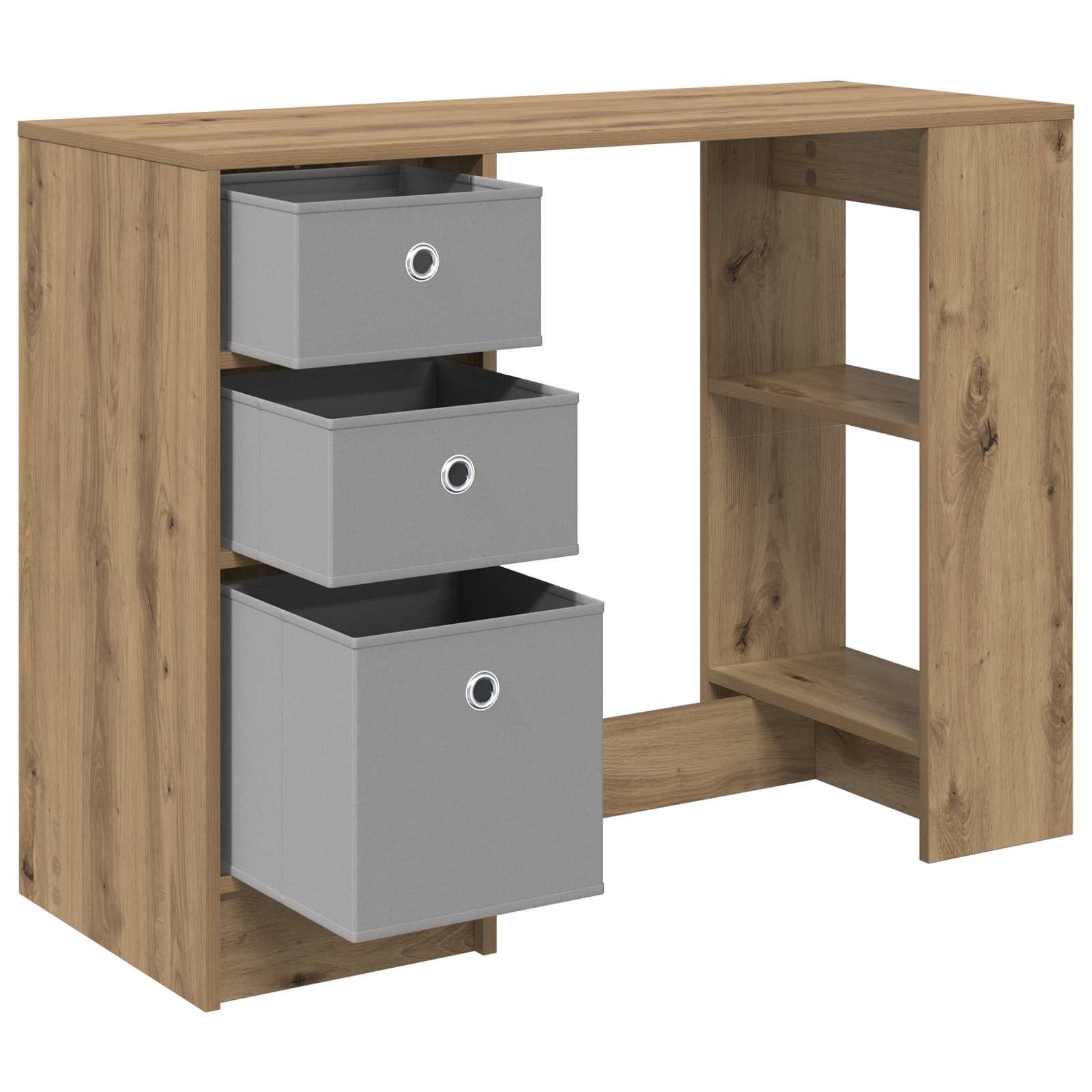 Bureau met lade Artisan Eiken 100 x 40 x 75 cm Bewerkt hout is nu te koop bij PeponiXL, paradijselijk wonen!