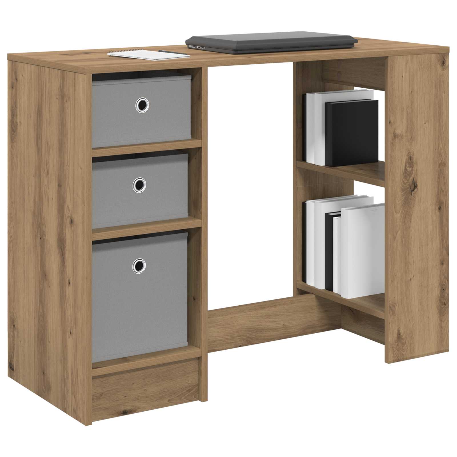 Bureau met lade Artisan Eiken 100 x 40 x 75 cm Bewerkt hout is nu te koop bij PeponiXL, paradijselijk wonen!