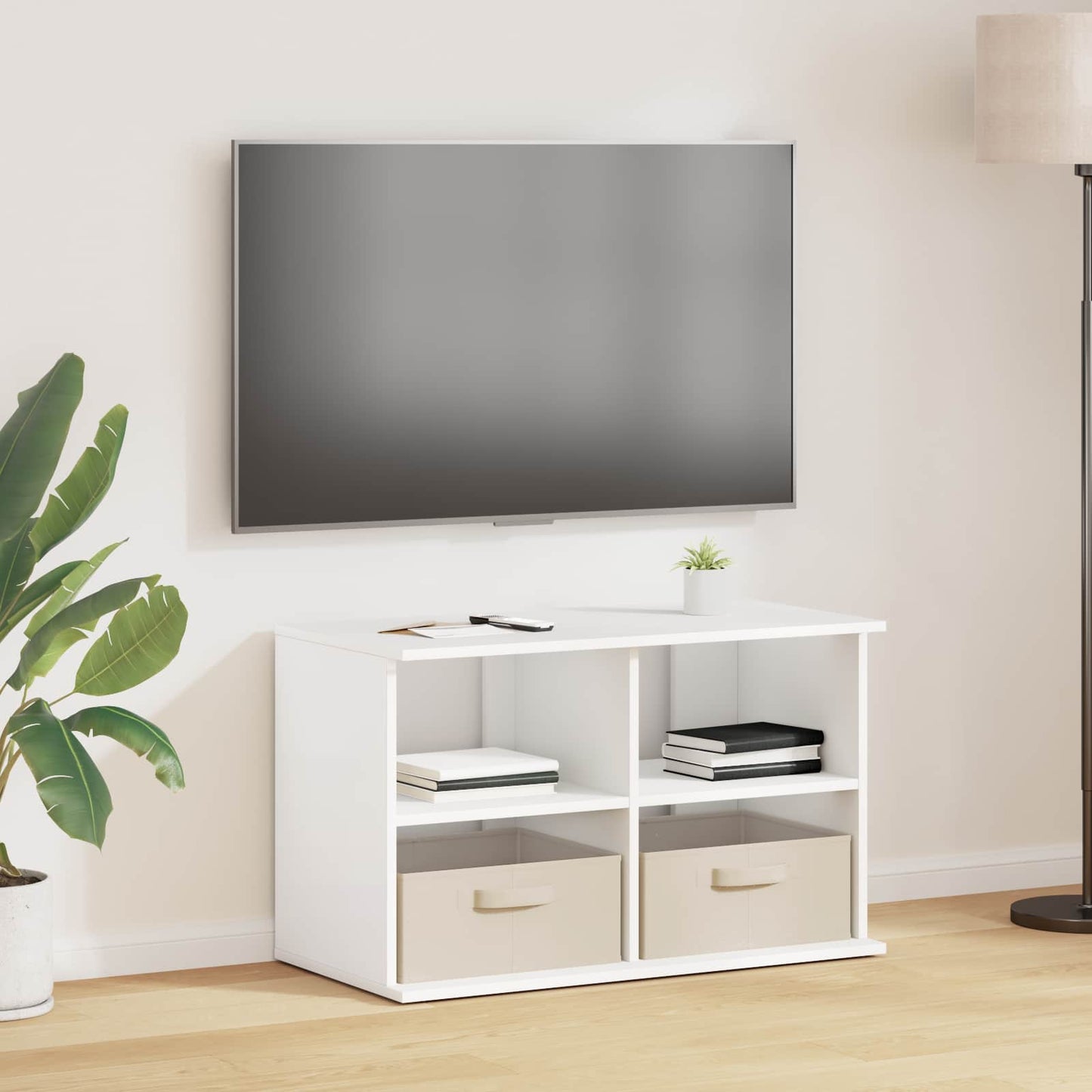 TV-standaard met lade Wit 79 x 40 x 48 cm is nu te koop bij PeponiXL, paradijselijk wonen!