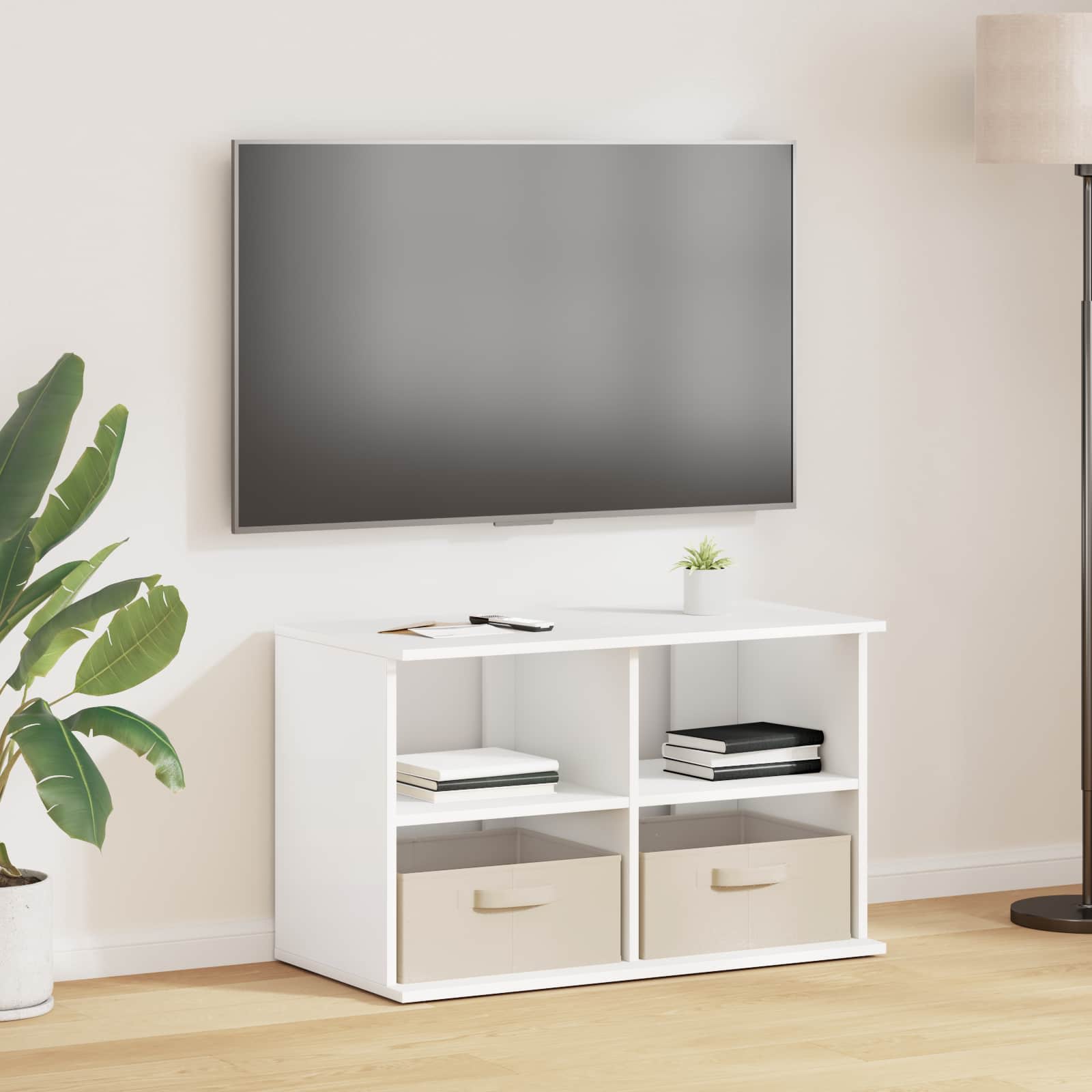 TV-standaard met lade Wit 79 x 40 x 48 cm is nu te koop bij PeponiXL, paradijselijk wonen!