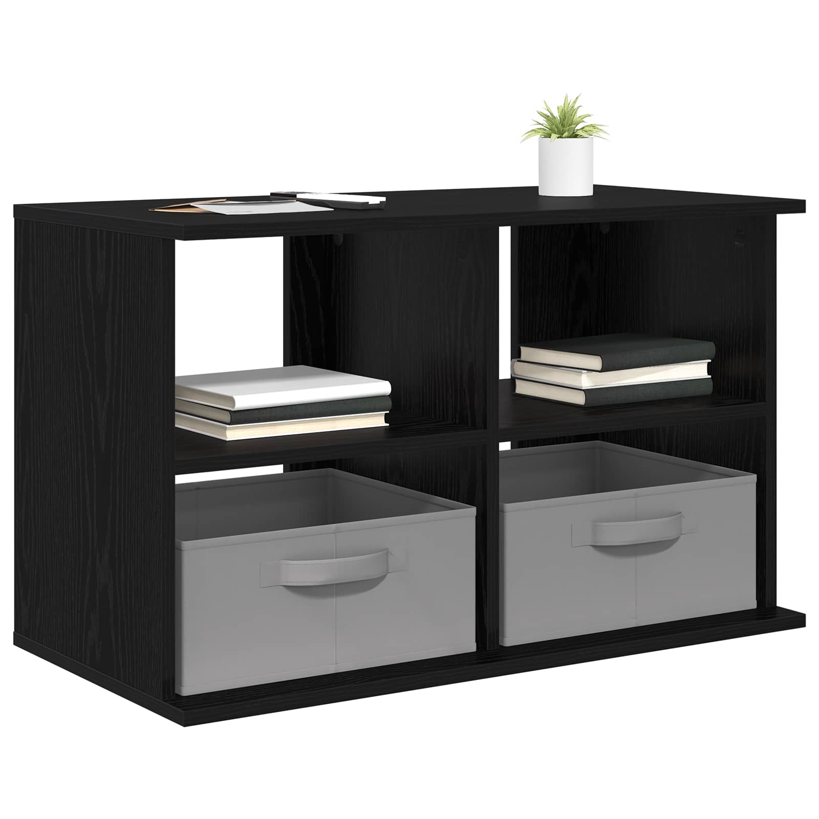 TV-standaard met lade Zwart Eiken 79 x 40 x 48 cm is nu te koop bij PeponiXL, paradijselijk wonen!