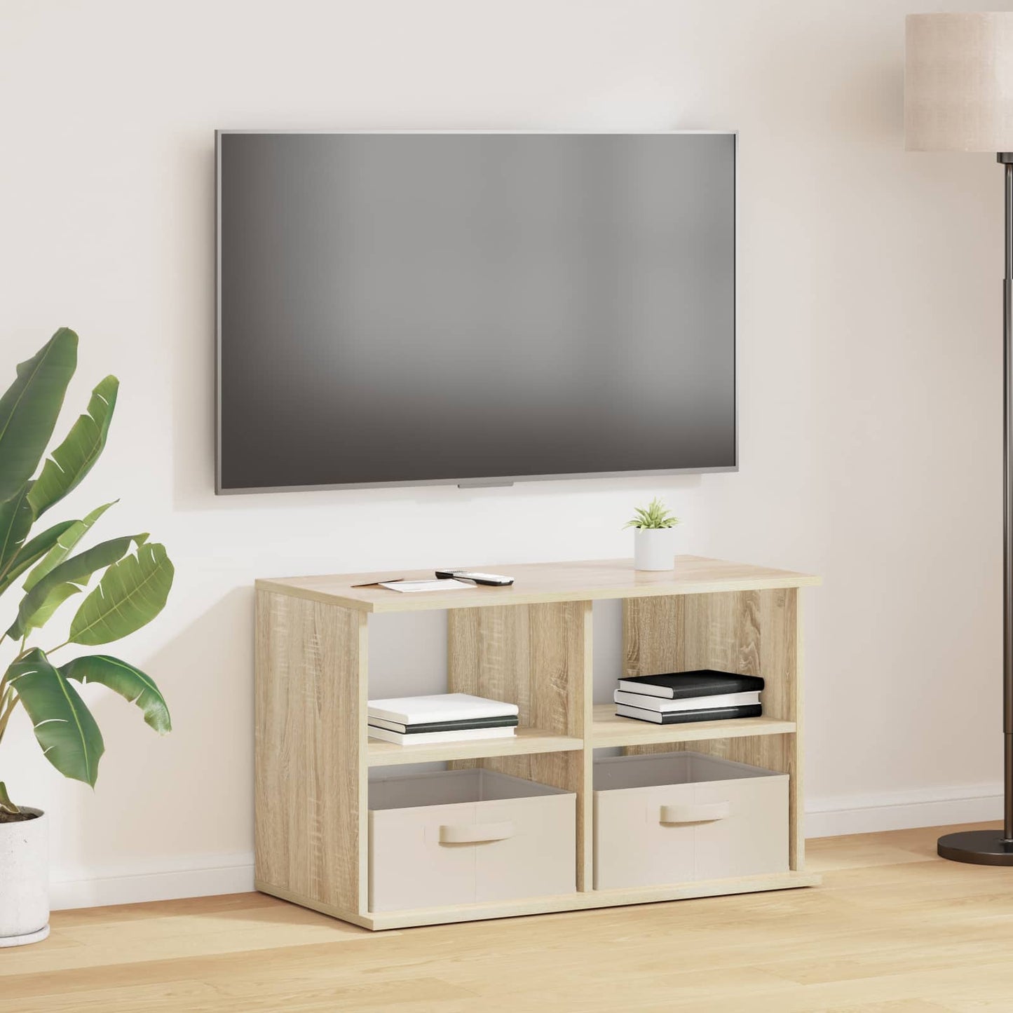 TV-standaard met lade Sonoma Eiken 79 x 40 x 48 cm is nu te koop bij PeponiXL, paradijselijk wonen!