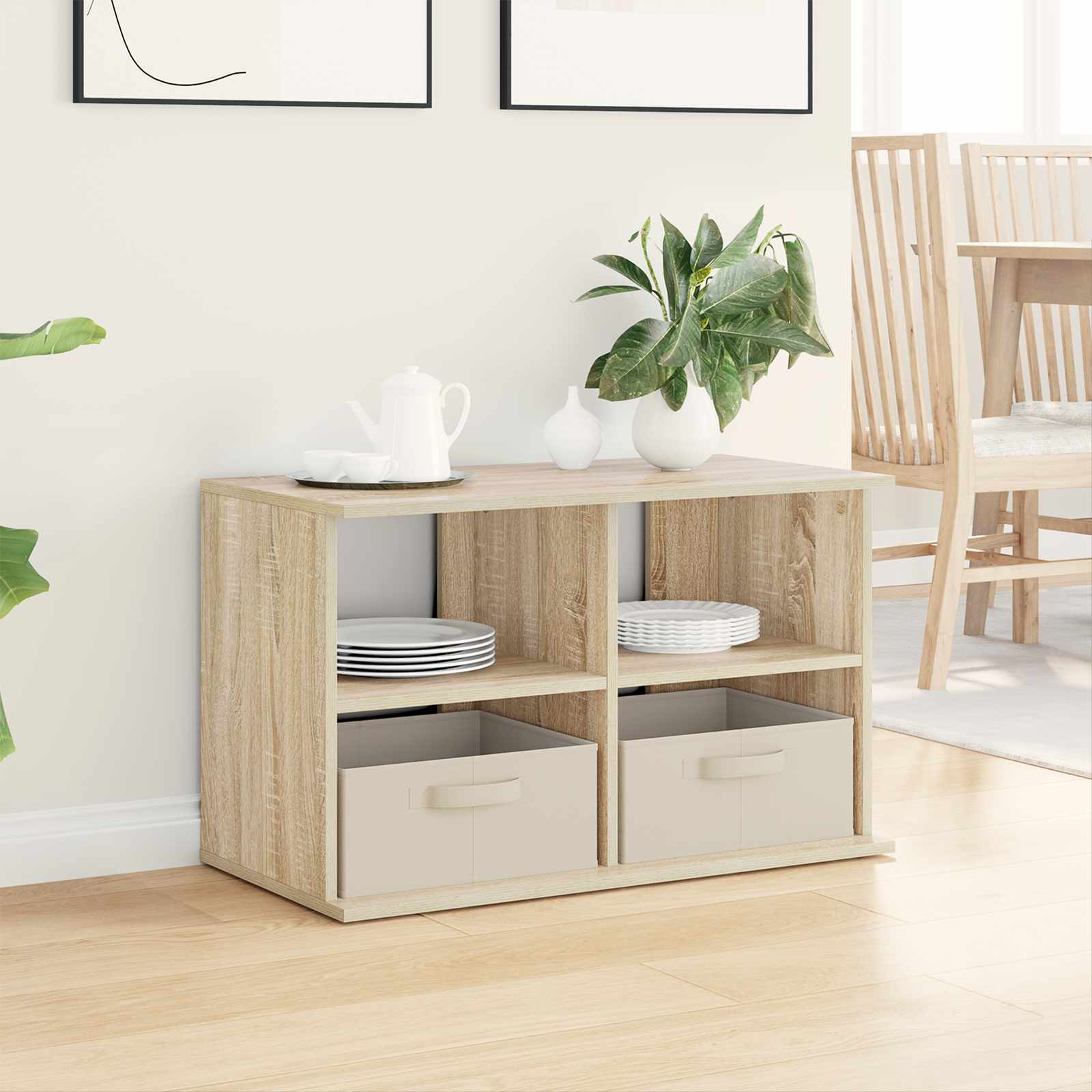 TV-standaard met lade Sonoma Eiken 79 x 40 x 48 cm is nu te koop bij PeponiXL, paradijselijk wonen!