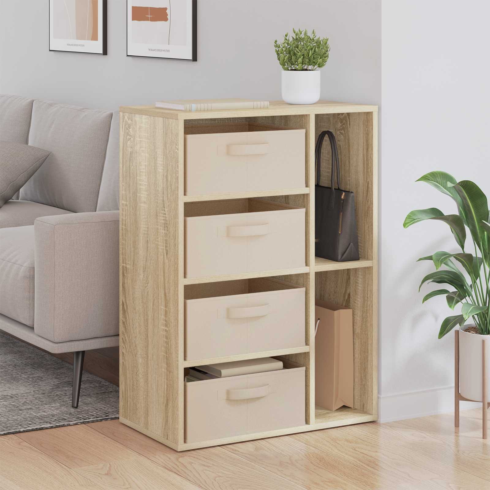 Dressoir met lade Sonoma Eiken 60 x 33,5 x 84 cm is nu te koop bij PeponiXL, paradijselijk wonen!