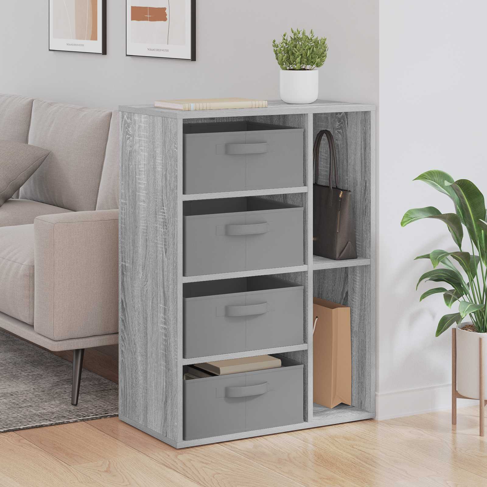 Dressoir met lade Grijs Sonoma 60 x 33,5 x 84 cm is nu te koop bij PeponiXL, paradijselijk wonen!