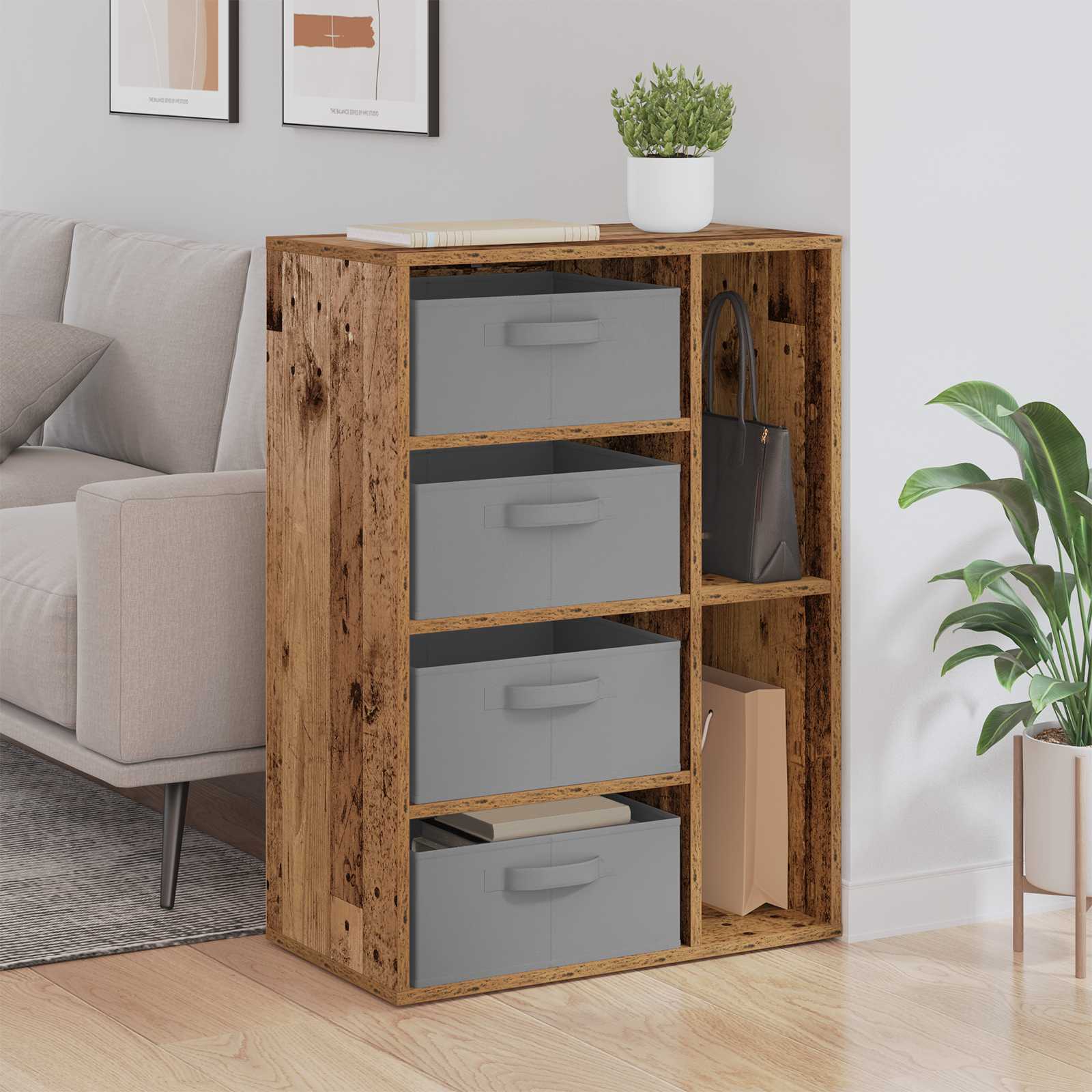 Dressoir met lade Oudhout 60 x 33,5 x 84 cm is nu te koop bij PeponiXL, paradijselijk wonen!