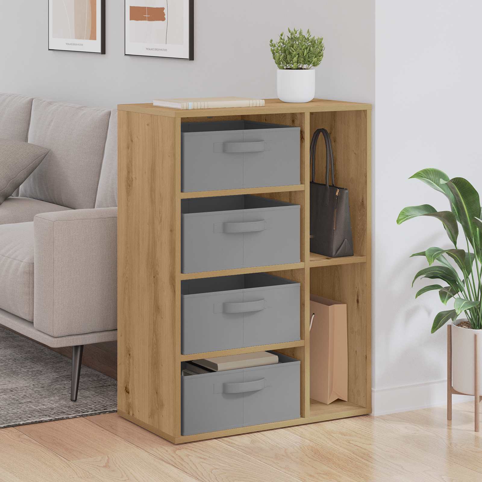 Dressoir met lade Artisan Eiken 60 x 33,5 x 84 cm is nu te koop bij PeponiXL, paradijselijk wonen!