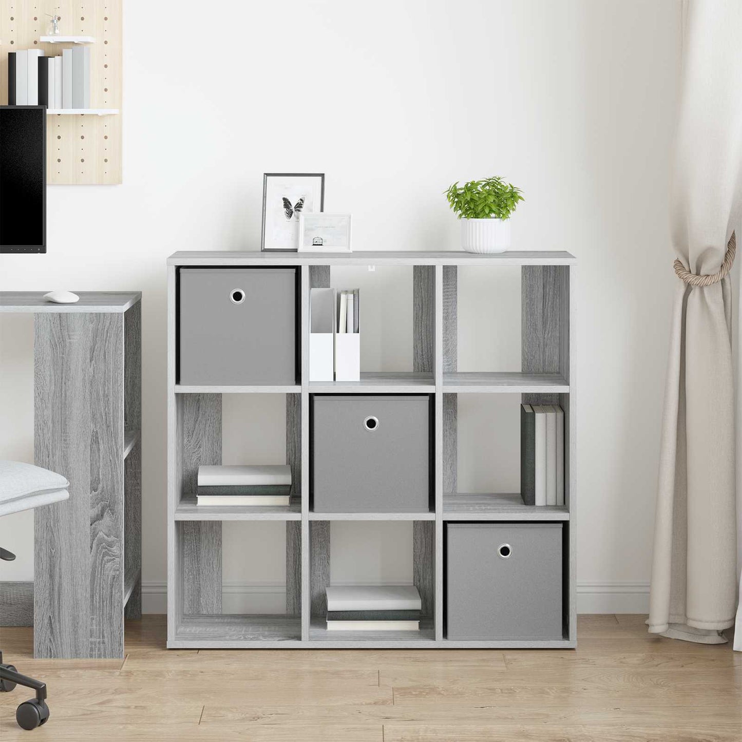 Dressoir met lade Grijs Sonoma 88,5 x 29 x 84,5 cm is nu te koop bij PeponiXL, paradijselijk wonen!
