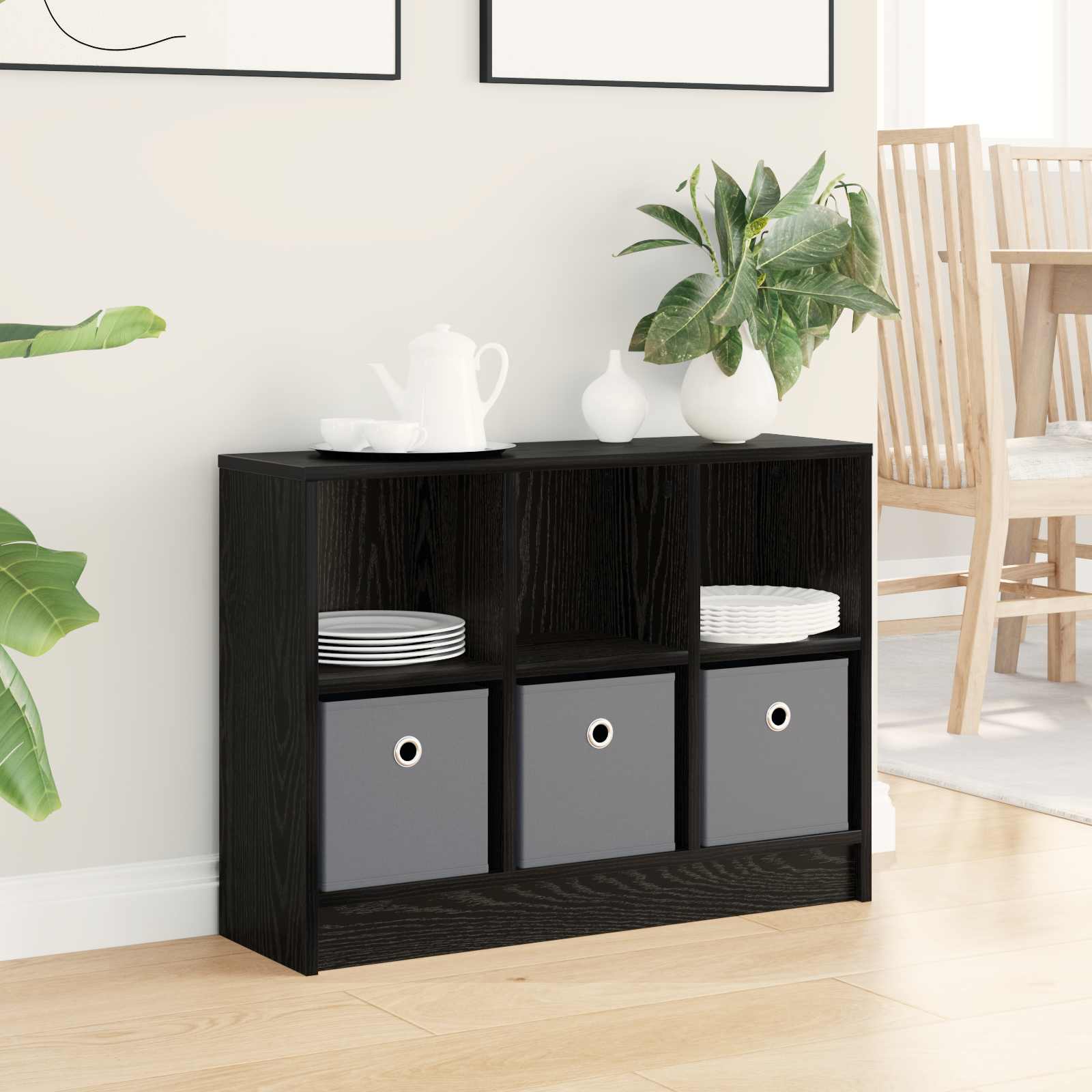 Dressoir met lade Zwart Eiken 73,5 x 22,5 x 53,5 cm is nu te koop bij PeponiXL, paradijselijk wonen!