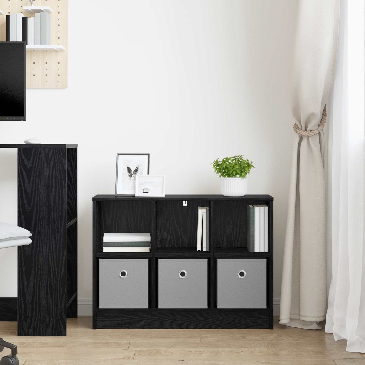 Dressoir met lade Zwart Eiken 73,5 x 22,5 x 53,5 cm is nu te koop bij PeponiXL, paradijselijk wonen!