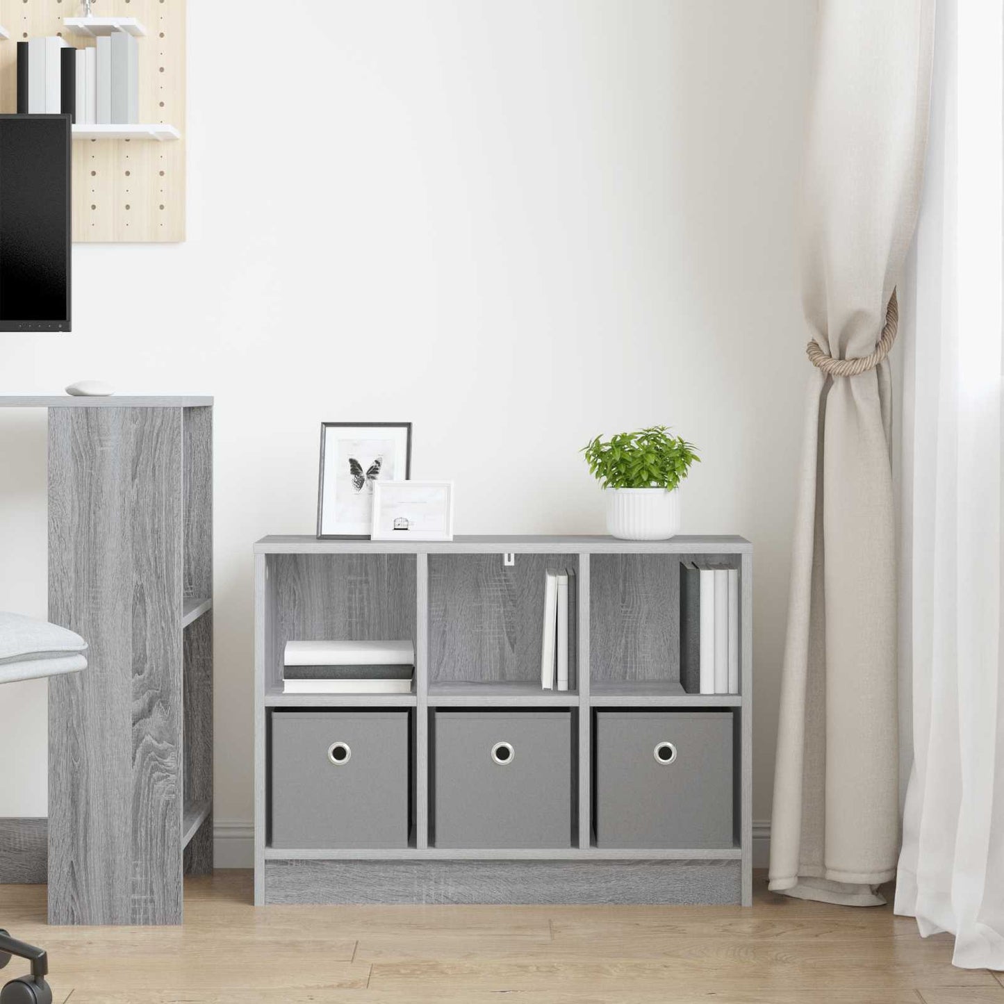 Dressoir met lade Grijs Sonoma 73,5 x 22,5 x 53,5 cm is nu te koop bij PeponiXL, paradijselijk wonen!