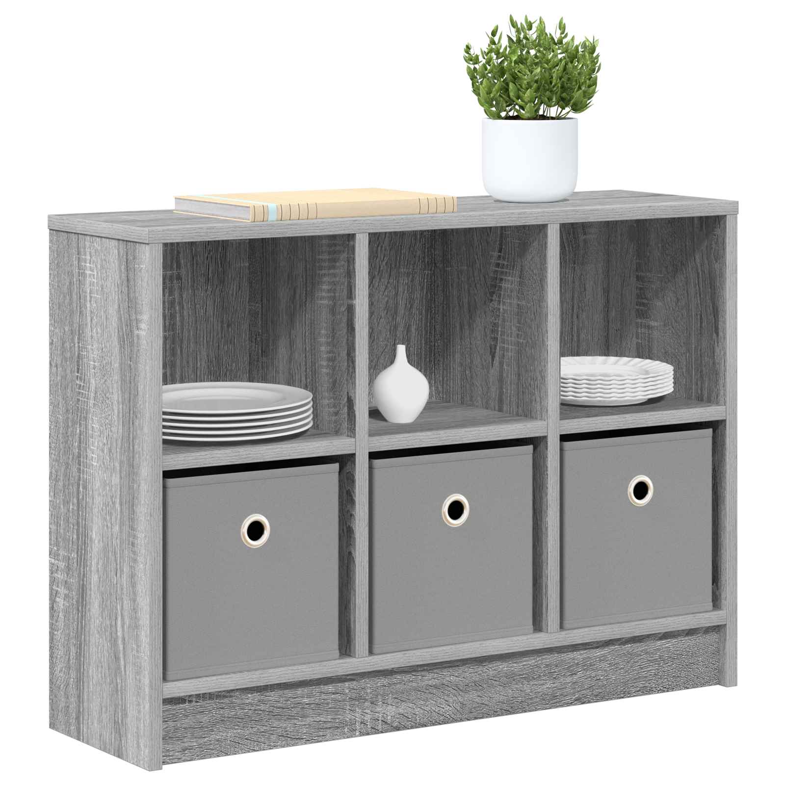 Dressoir met lade Grijs Sonoma 73,5 x 22,5 x 53,5 cm is nu te koop bij PeponiXL, paradijselijk wonen!