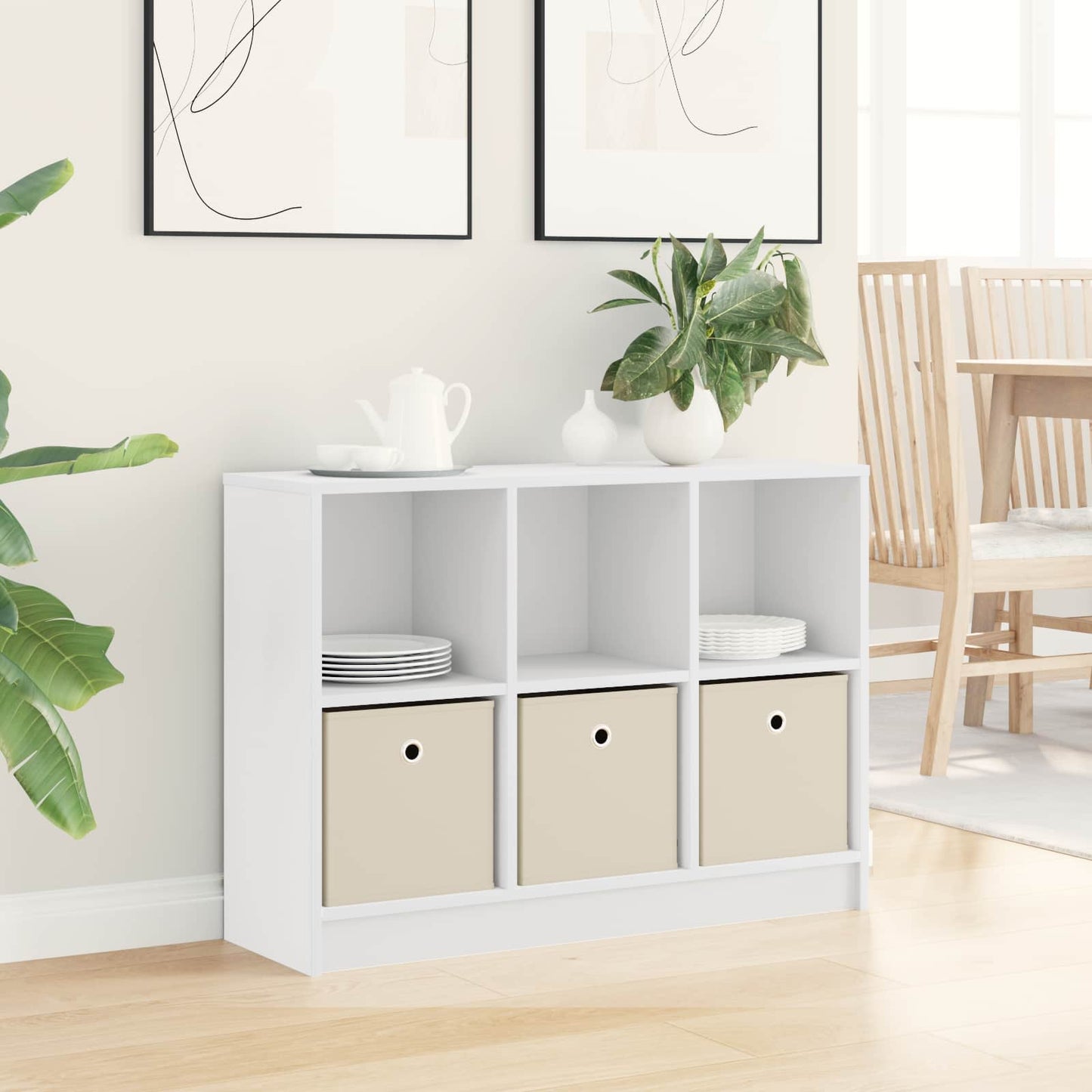 Dressoir met lade Wit 88,5 x 27,5 x 63,5 cm is nu te koop bij PeponiXL, paradijselijk wonen!