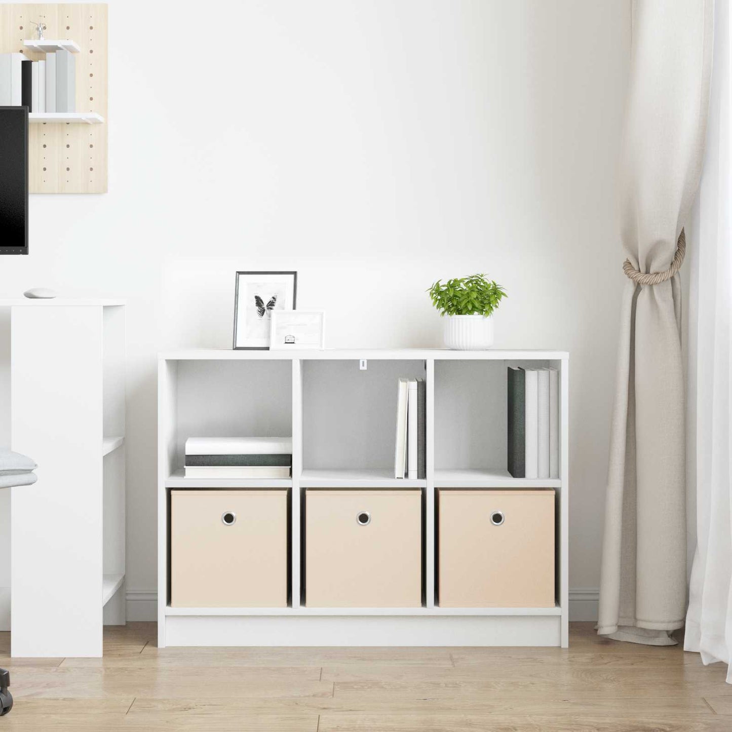 Dressoir met lade Wit 88,5 x 27,5 x 63,5 cm is nu te koop bij PeponiXL, paradijselijk wonen!