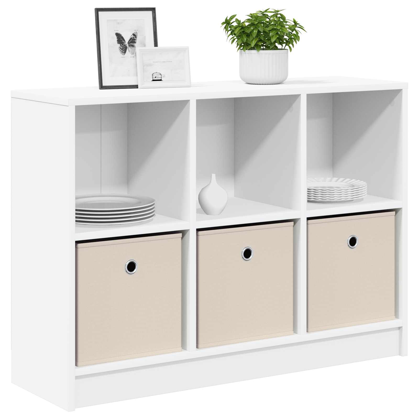 Dressoir met lade Wit 88,5 x 27,5 x 63,5 cm is nu te koop bij PeponiXL, paradijselijk wonen!