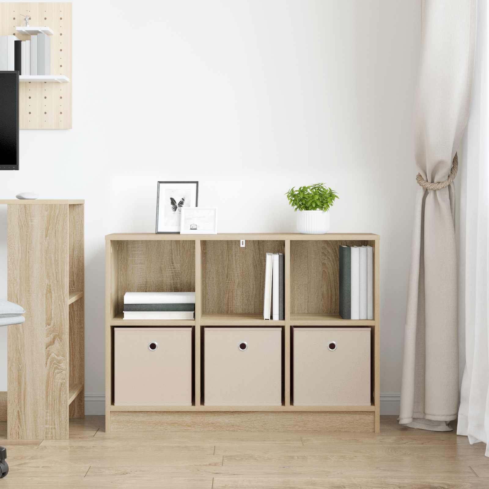 Dressoir met lade Sonoma Eiken 88,5 x 27,5 x 63,5 cm is nu te koop bij PeponiXL, paradijselijk wonen!