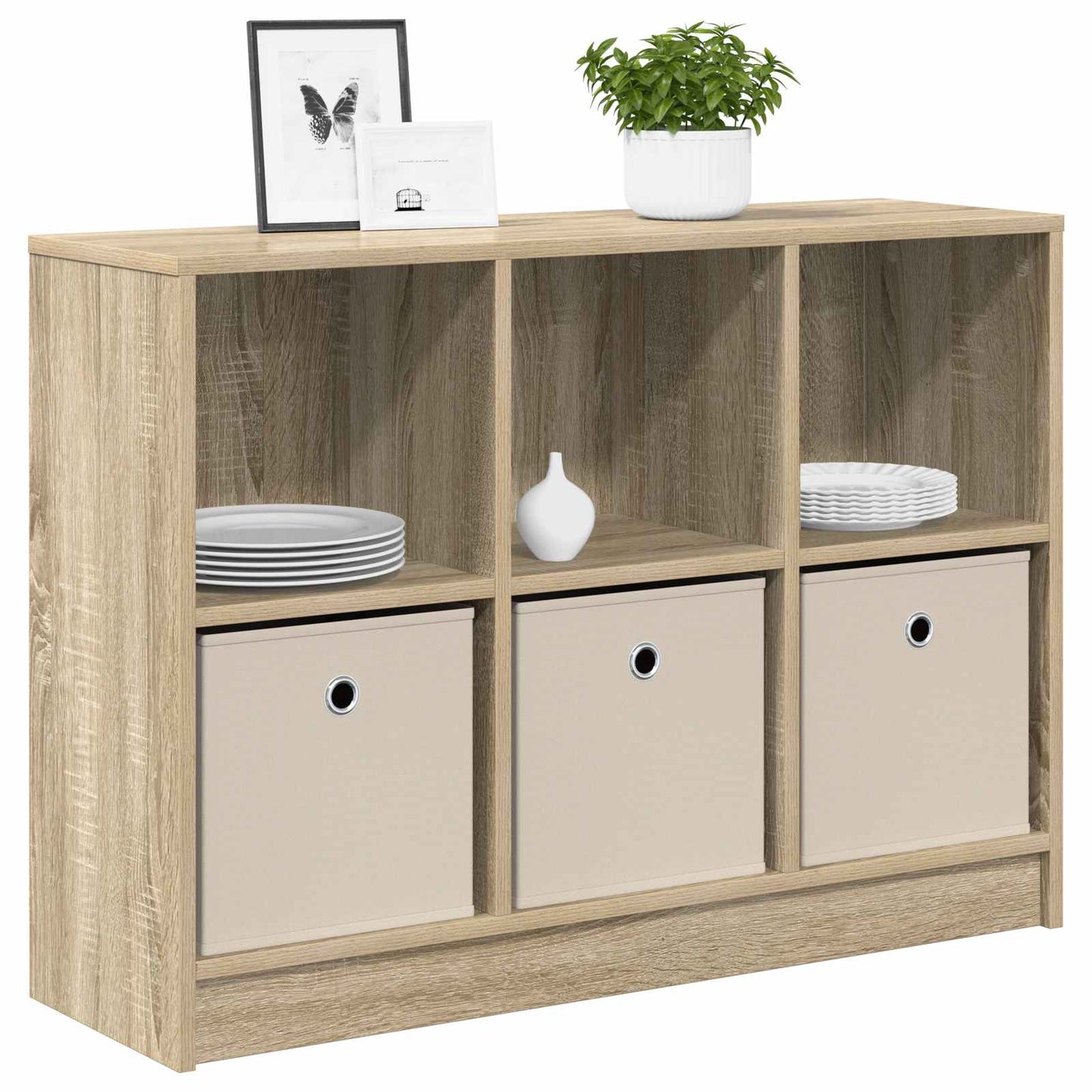 Dressoir met lade Sonoma Eiken 88,5 x 27,5 x 63,5 cm is nu te koop bij PeponiXL, paradijselijk wonen!