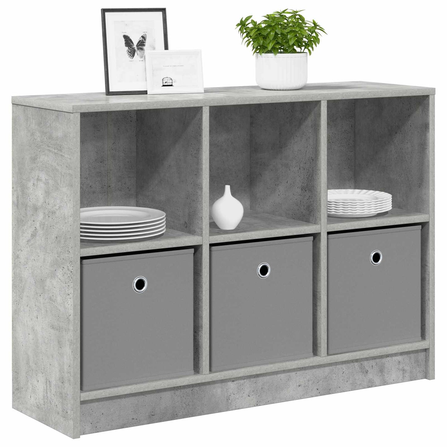 Dressoir met lade Beton Grijs 88,5 x 27,5 x 63,5 cm is nu te koop bij PeponiXL, paradijselijk wonen!