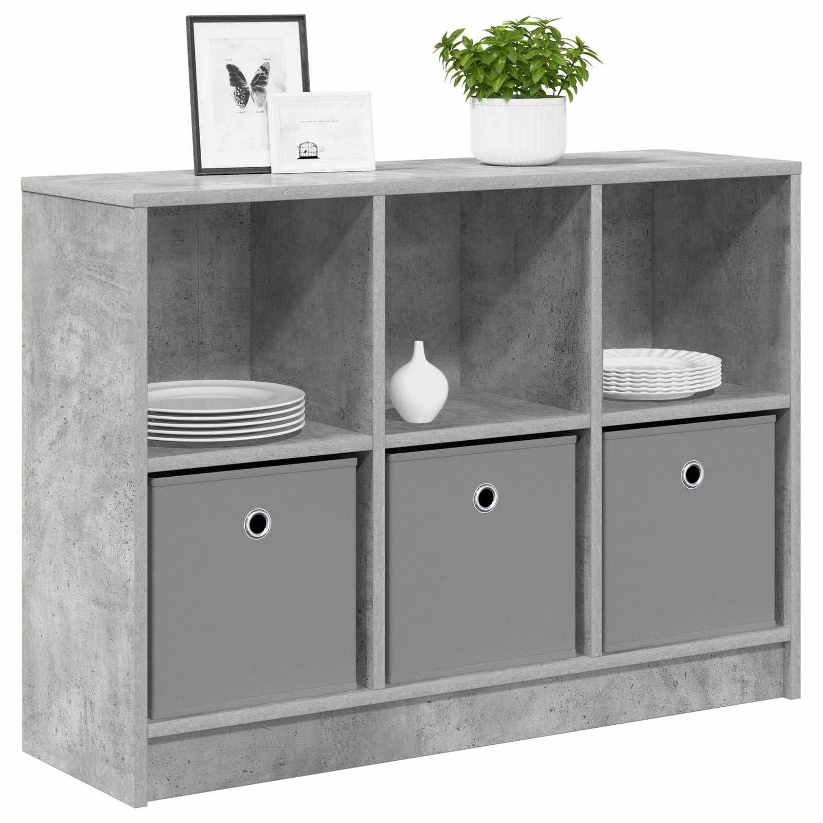 Dressoir met lade Beton Grijs 88,5 x 27,5 x 63,5 cm is nu te koop bij PeponiXL, paradijselijk wonen!