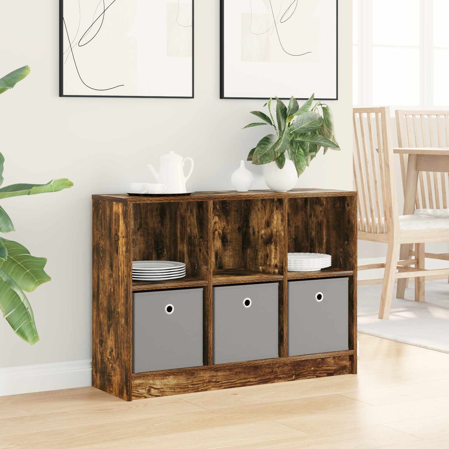 Dressoir met lade Gerookt eiken 88,5 x 27,5 x 63,5 cm is nu te koop bij PeponiXL, paradijselijk wonen!