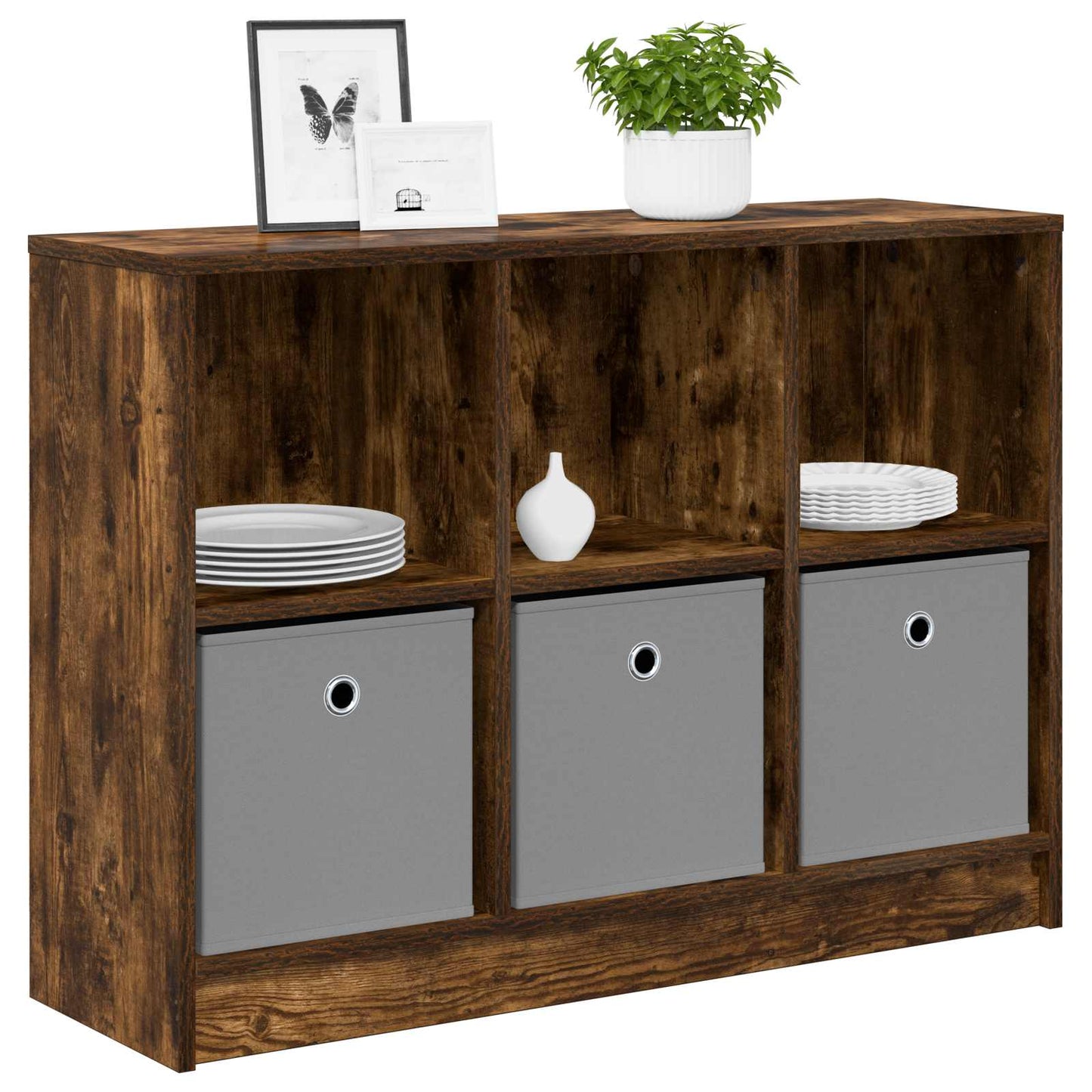 Dressoir met lade Gerookt eiken 88,5 x 27,5 x 63,5 cm is nu te koop bij PeponiXL, paradijselijk wonen!