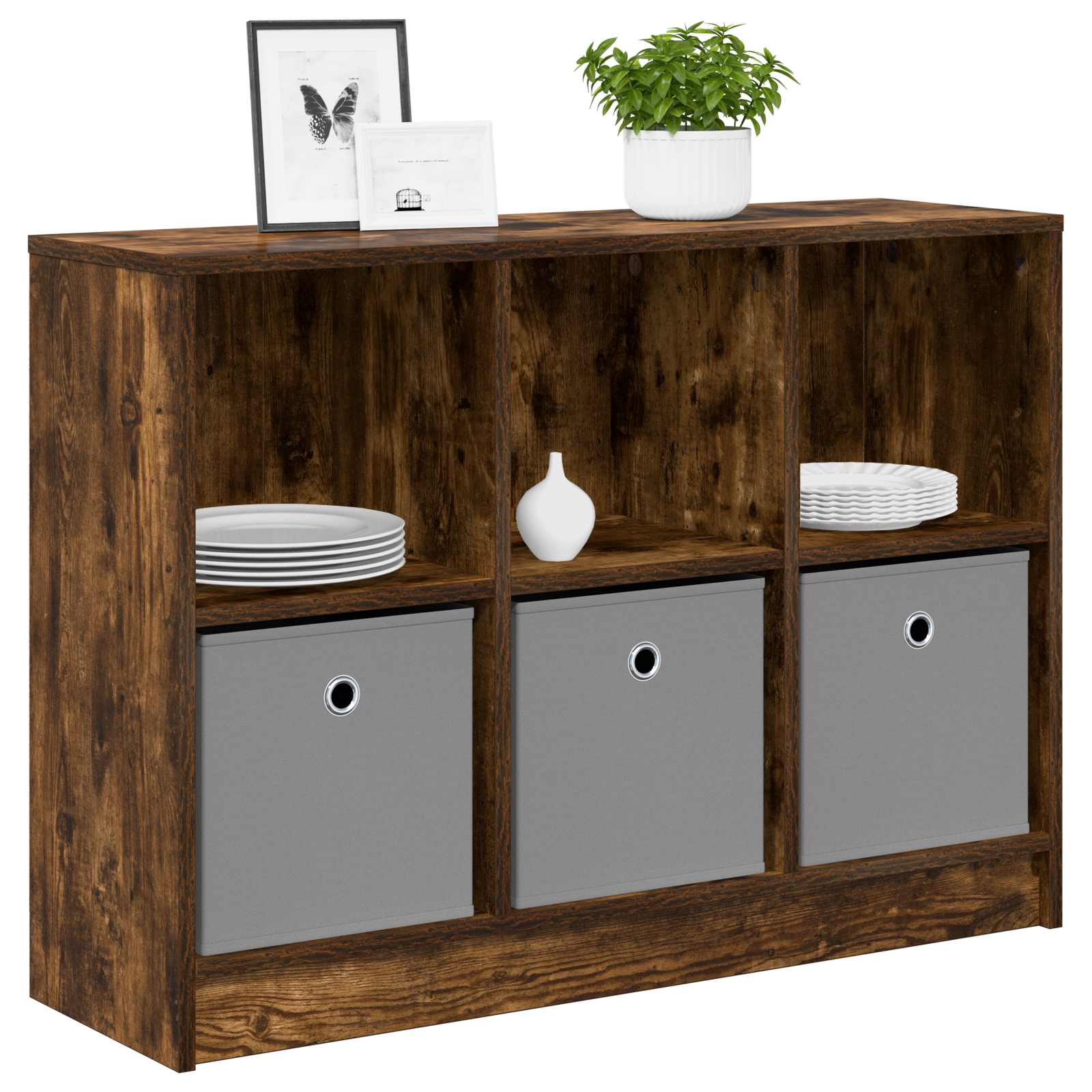 Dressoir met lade Gerookt eiken 88,5 x 27,5 x 63,5 cm is nu te koop bij PeponiXL, paradijselijk wonen!