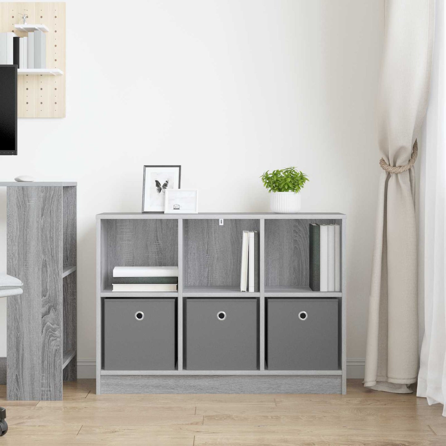 Dressoir met lade Grijs Sonoma 88,5 x 27,5 x 63,5 cm is nu te koop bij PeponiXL, paradijselijk wonen!