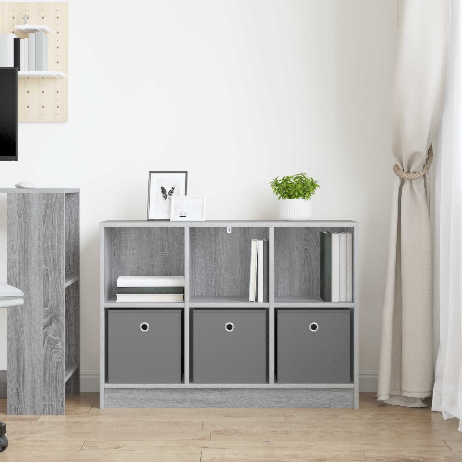 Dressoir met lade Grijs Sonoma 88,5 x 27,5 x 63,5 cm is nu te koop bij PeponiXL, paradijselijk wonen!
