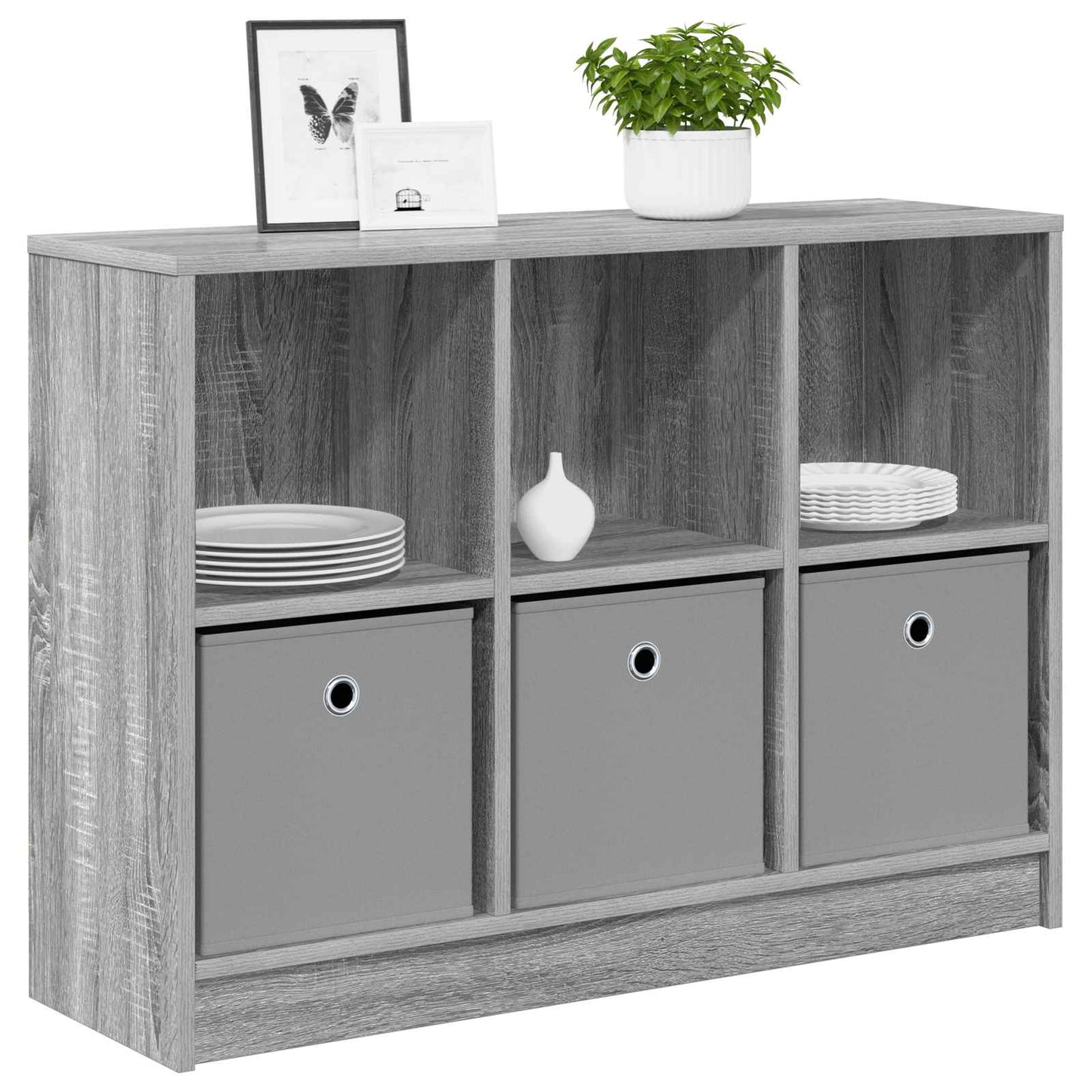 Dressoir met lade Grijs Sonoma 88,5 x 27,5 x 63,5 cm is nu te koop bij PeponiXL, paradijselijk wonen!