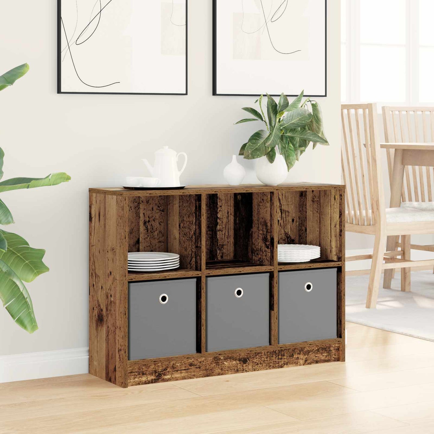 Dressoir met lade Oudhout 88,5 x 27,5 x 63,5 cm is nu te koop bij PeponiXL, paradijselijk wonen!