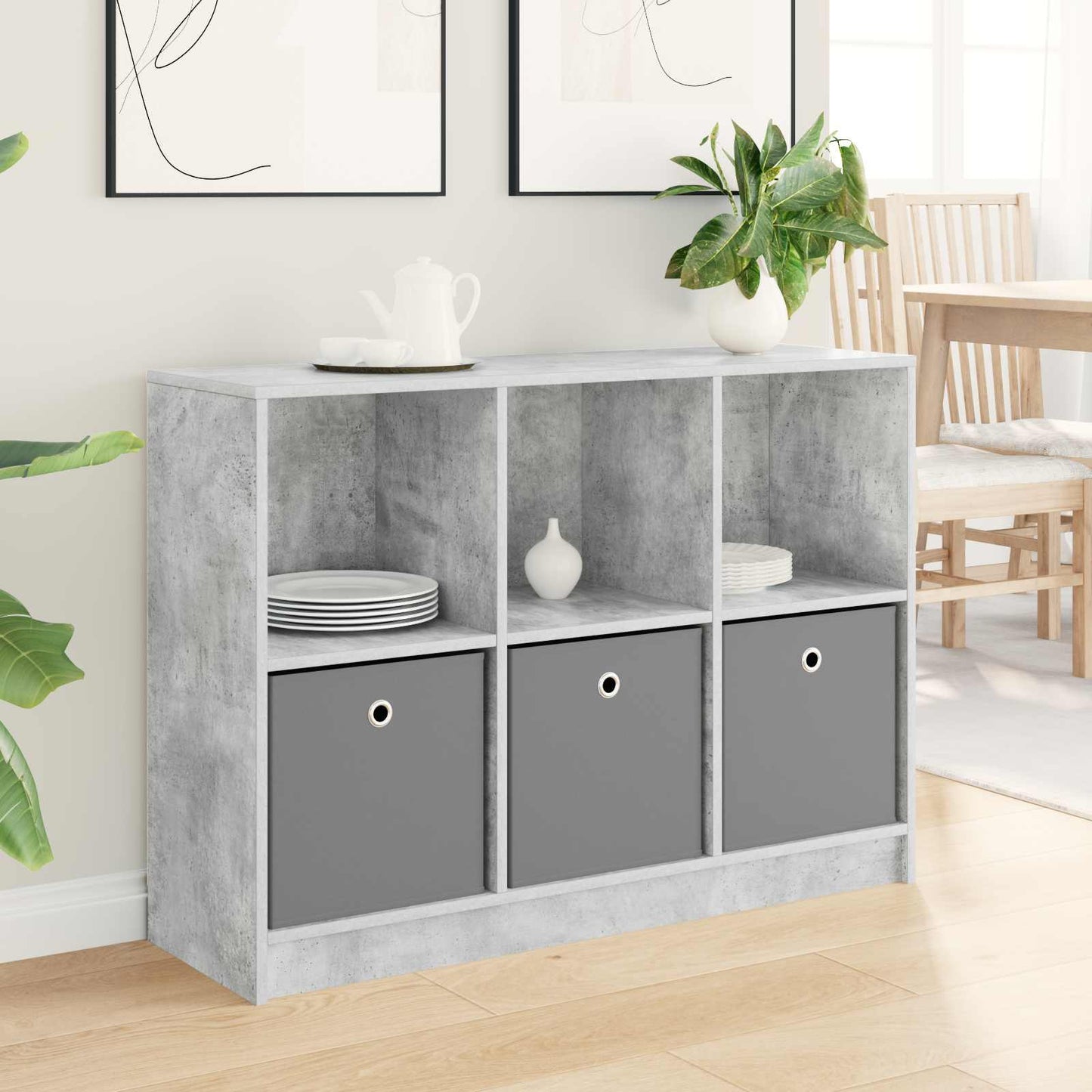 Dressoir met lade Beton Grijs 102 x 32 x 73,5 cm is nu te koop bij PeponiXL, paradijselijk wonen!
