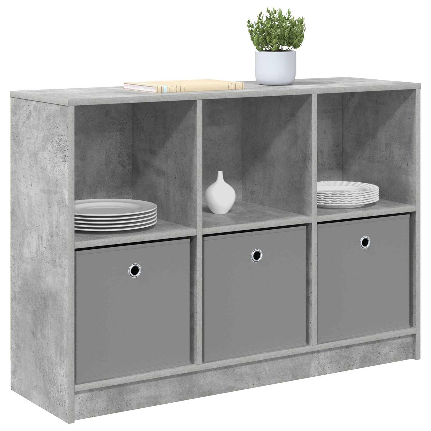 Dressoir met lade Beton Grijs 102 x 32 x 73,5 cm is nu te koop bij PeponiXL, paradijselijk wonen!