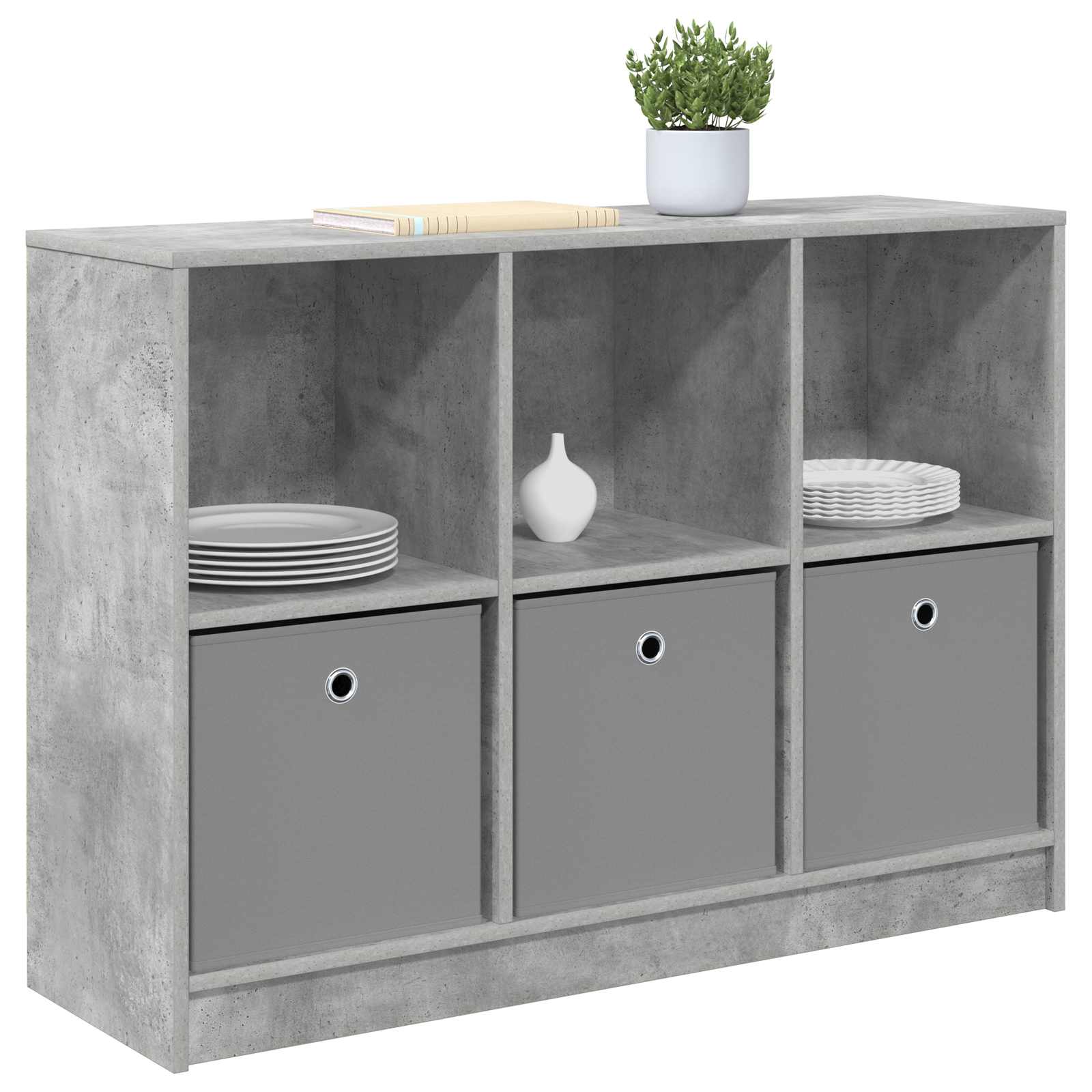 Dressoir met lade Beton Grijs 102 x 32 x 73,5 cm is nu te koop bij PeponiXL, paradijselijk wonen!