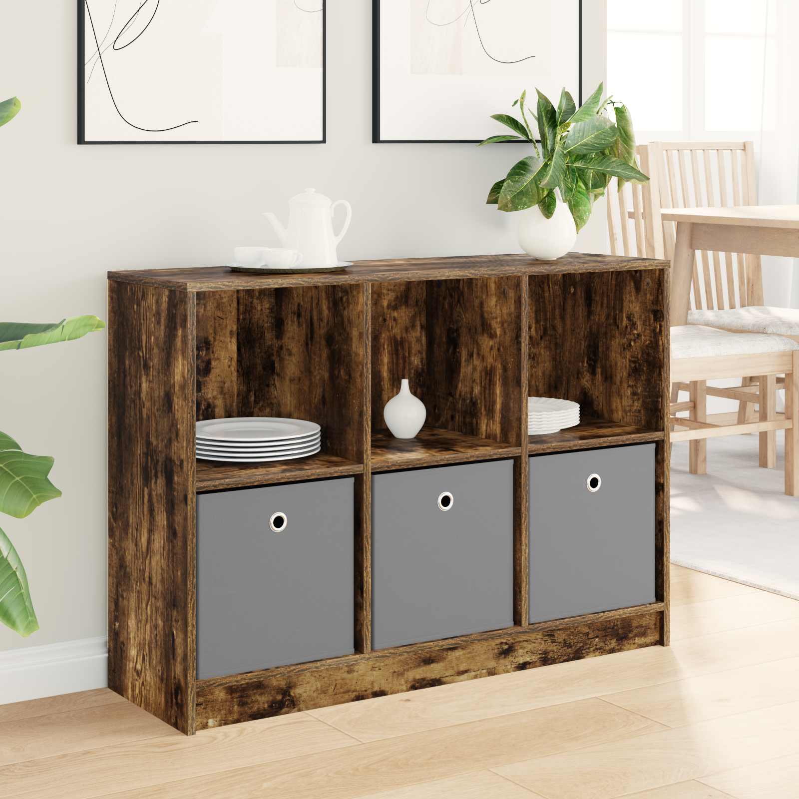 Dressoir met lade Gerookt eiken 102 x 32 x 73,5 cm is nu te koop bij PeponiXL, paradijselijk wonen!