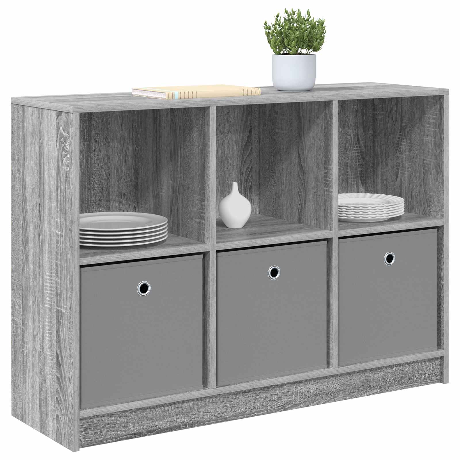 Dressoir met lade Grijs Sonoma 102 x 32 x 73,5 cm is nu te koop bij PeponiXL, paradijselijk wonen!
